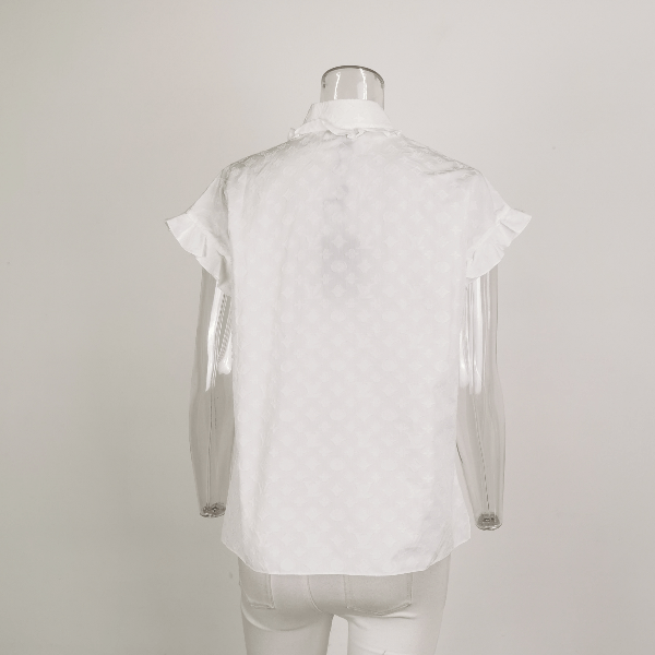 Louis Vuitton Louis Vuitton Monogram White Blouse Size FR 38 Size S / US 4 / IT 40 - 3 Thumbnail
