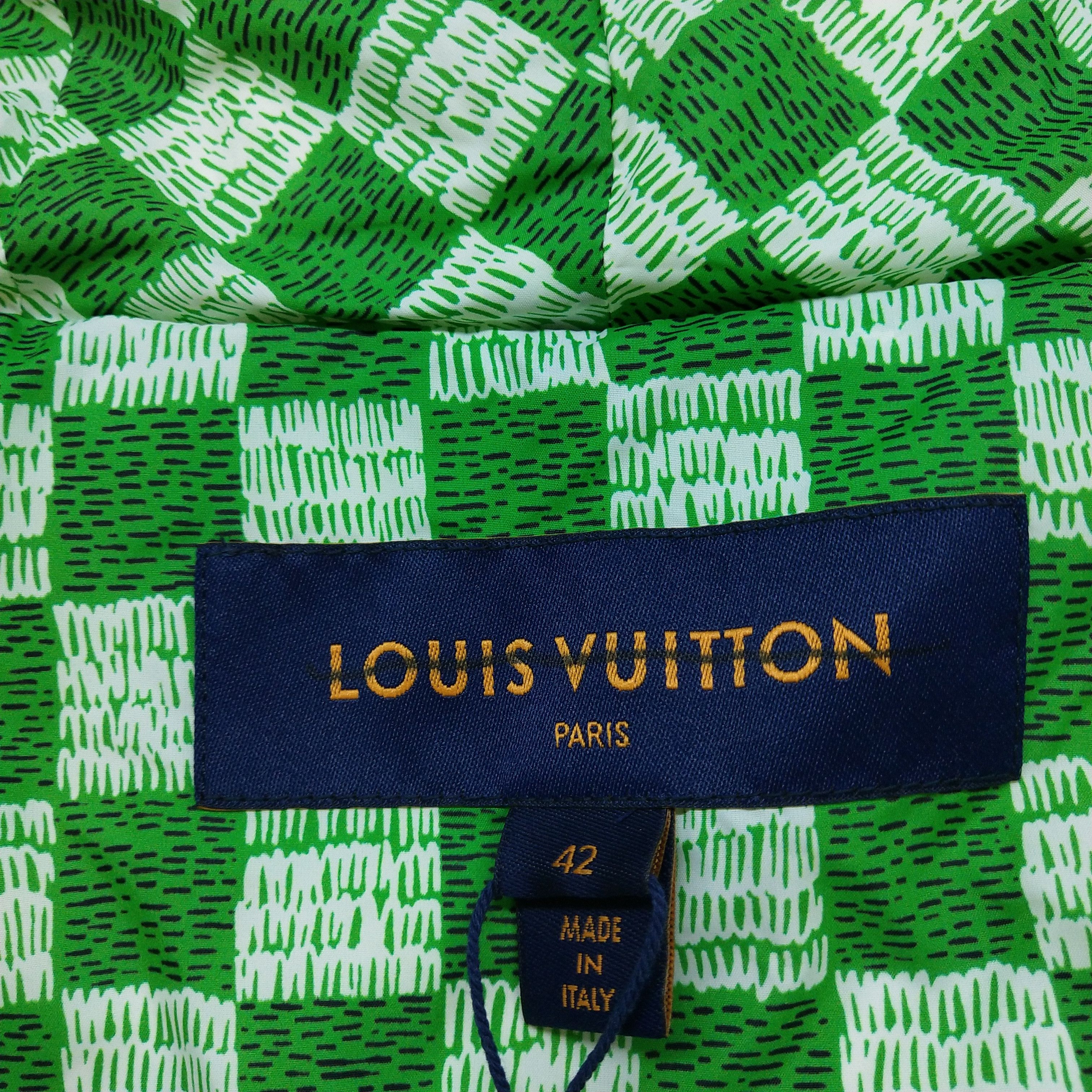 Louis Vuitton Louis Vuitton Green Check Hooded Down Vest Size 42 Size M / US 6-8 / IT 42-44 - 7 Thumbnail
