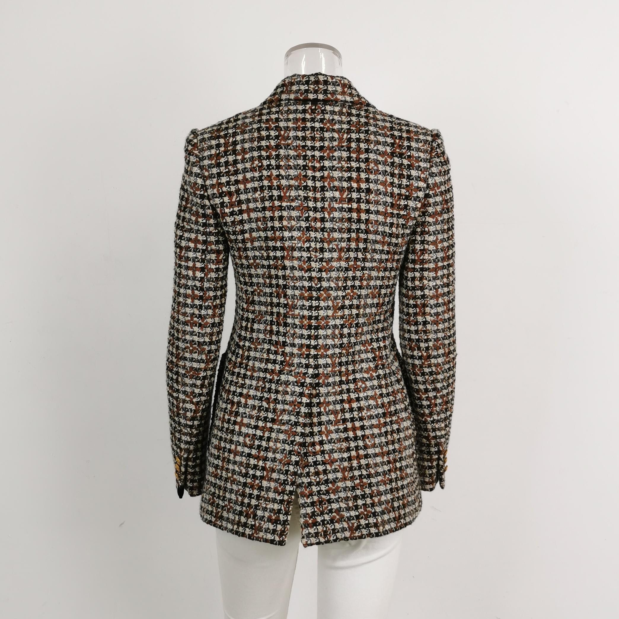 Louis Vuitton Louis Vuitton Checkered Logo Patch Blazer Size 34 Size XS / US 0-2 / IT 36-38 - 2 Thumbnail