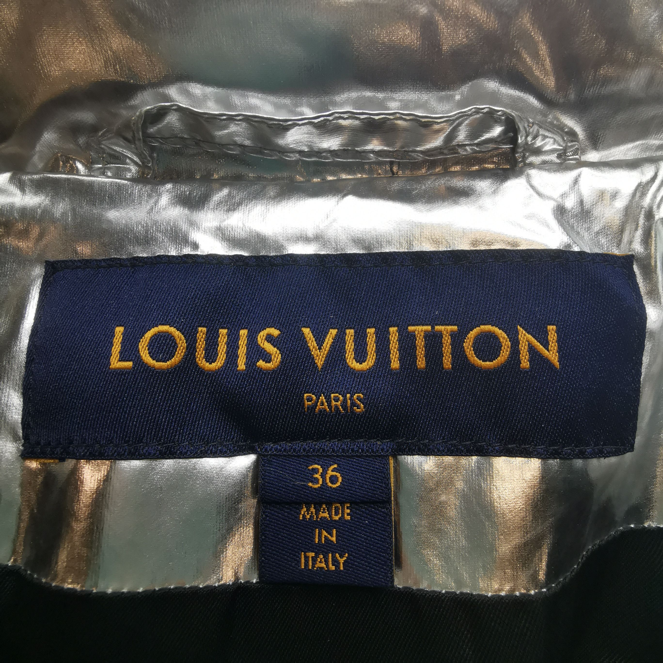 Louis Vuitton Louis Vuitton Metallic Silver Hooded Puffer Coat Size 36 Size XS / US 0-2 / IT 36-38 - 4 Thumbnail