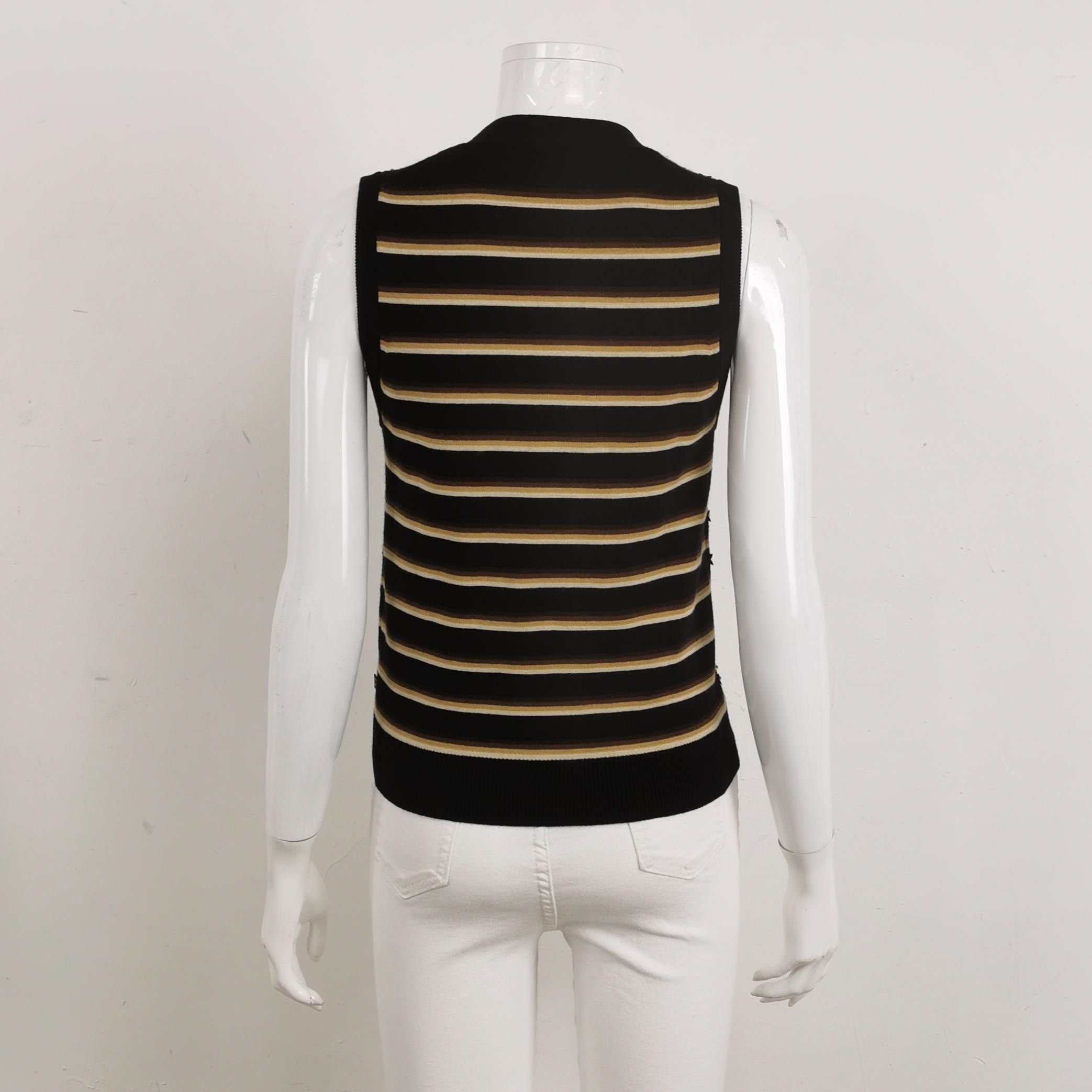 Louis Vuitton Louis Vuitton Sequined Striped V-Neck Vest Size L Size L / US 10 / IT 46 - 2 Thumbnail