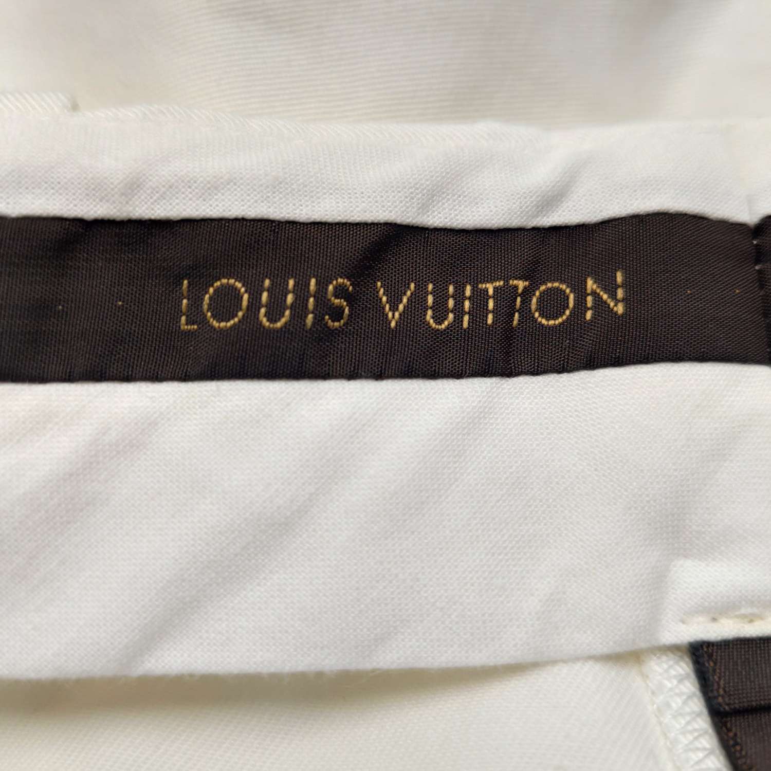 Louis Vuitton Louis Vuitton White Cotton Pants Size 38 Size 27" / US 4 / IT 40 - 4 Thumbnail