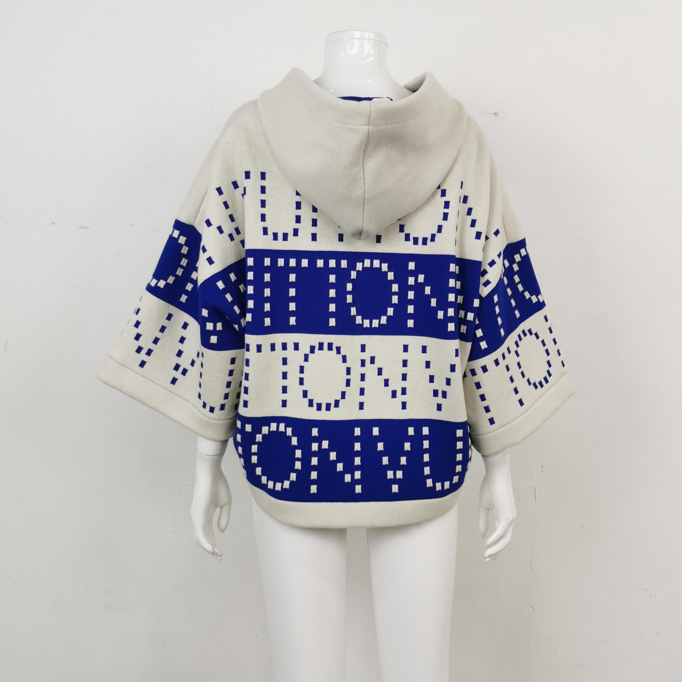 Louis Vuitton Louis Vuitton Blue Monogram Pattern Hoodie Size S Size S / US 4 / IT 40 - 2 Thumbnail