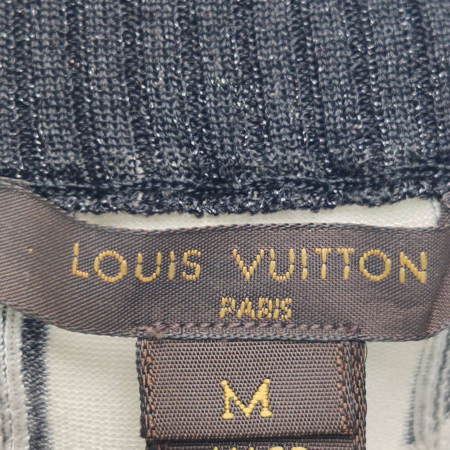 Louis Vuitton Louis Vuitton Striped Knit Zip Polo Size M Size M / US 6-8 / IT 42-44 - 4 Thumbnail