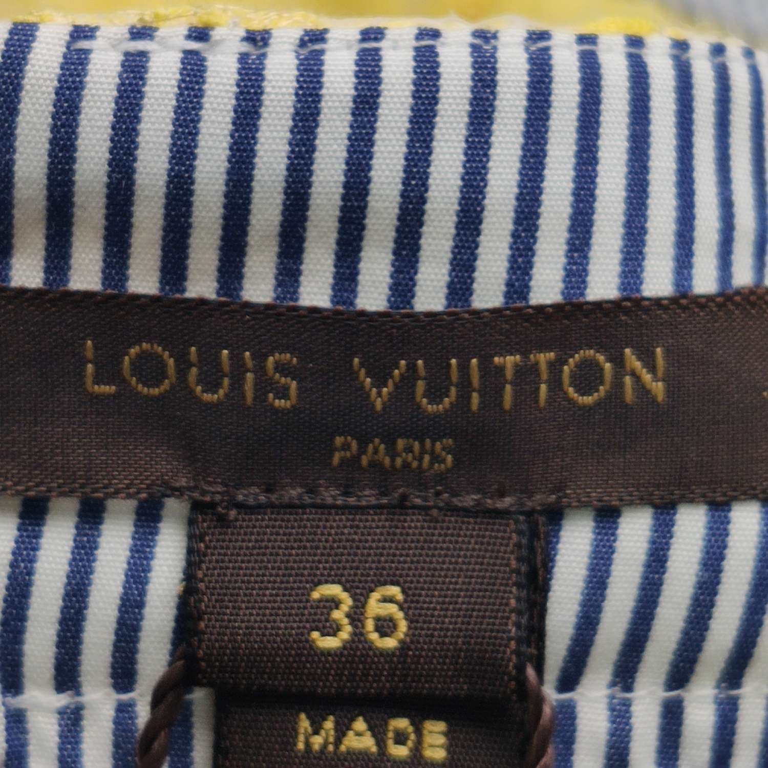Louis Vuitton Louis Vuitton Yellow Textured Mini Skirt Size 36 Size 26" / US 2 / IT 38 - 5 Thumbnail