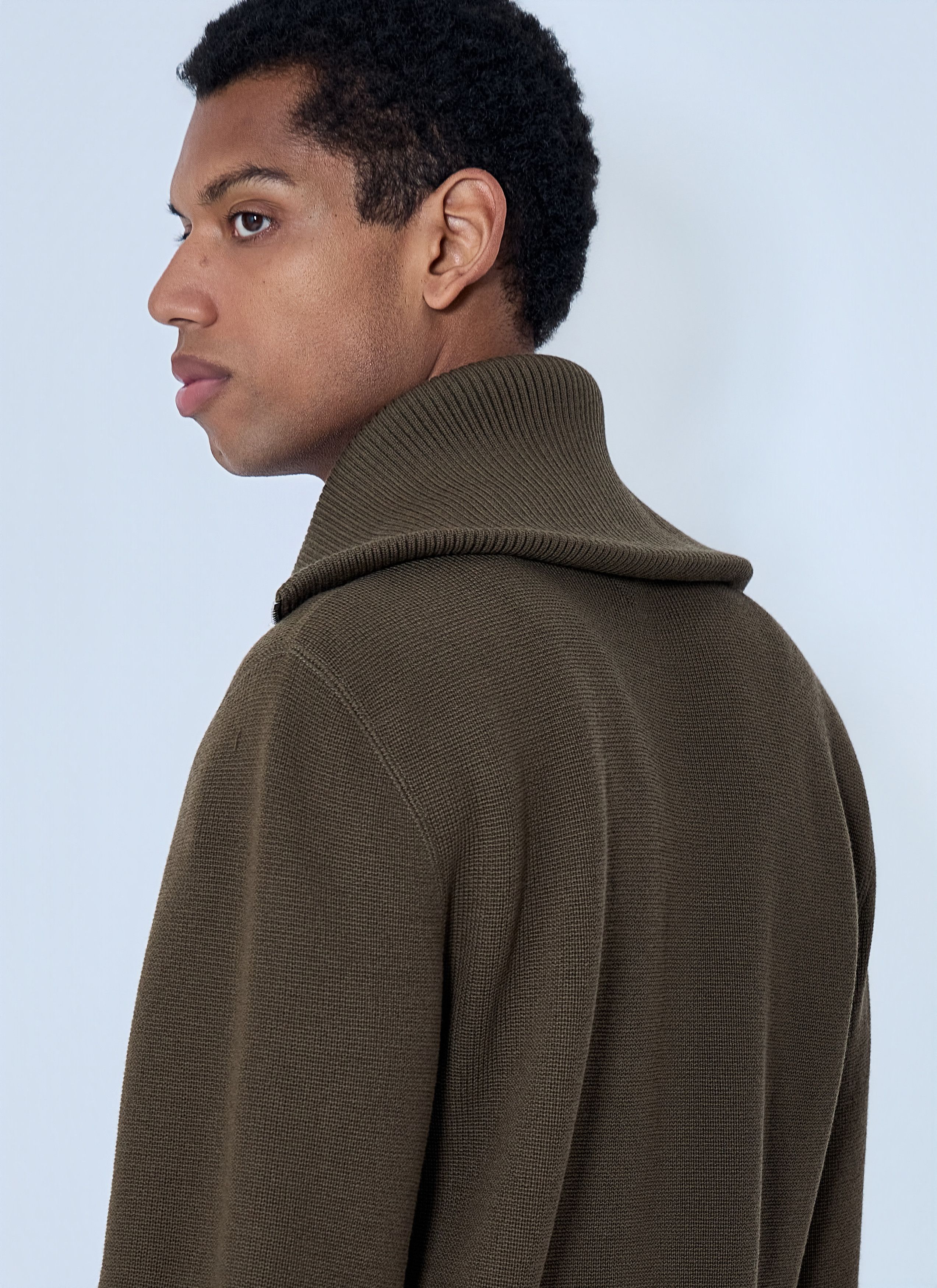 Bottega Veneta Zip-Front High Collar Cardigan Size US S / EU 44-46 / 1 - 6 Thumbnail