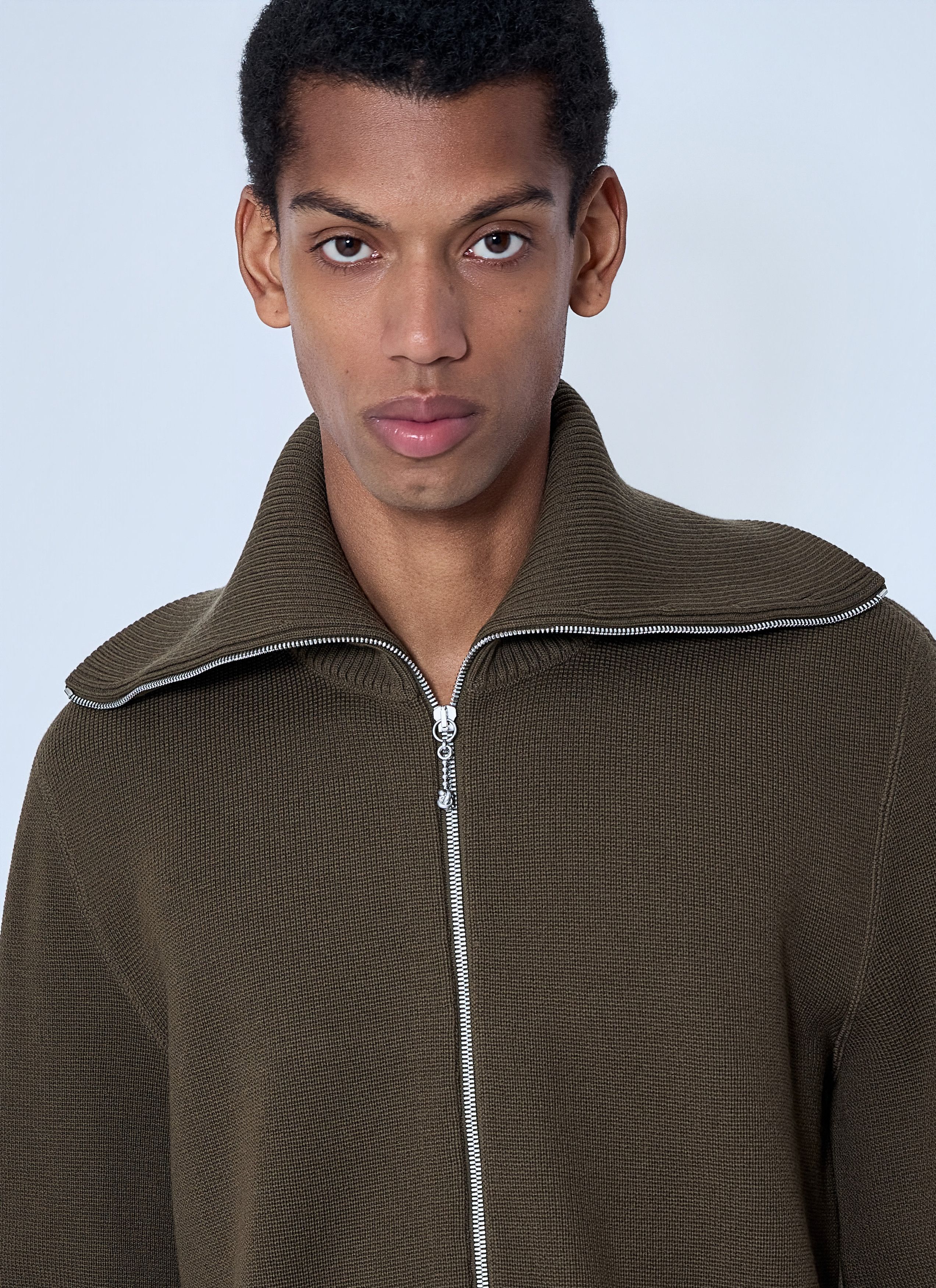 Bottega Veneta Zip-Front High Collar Cardigan Size US S / EU 44-46 / 1 - 5 Thumbnail