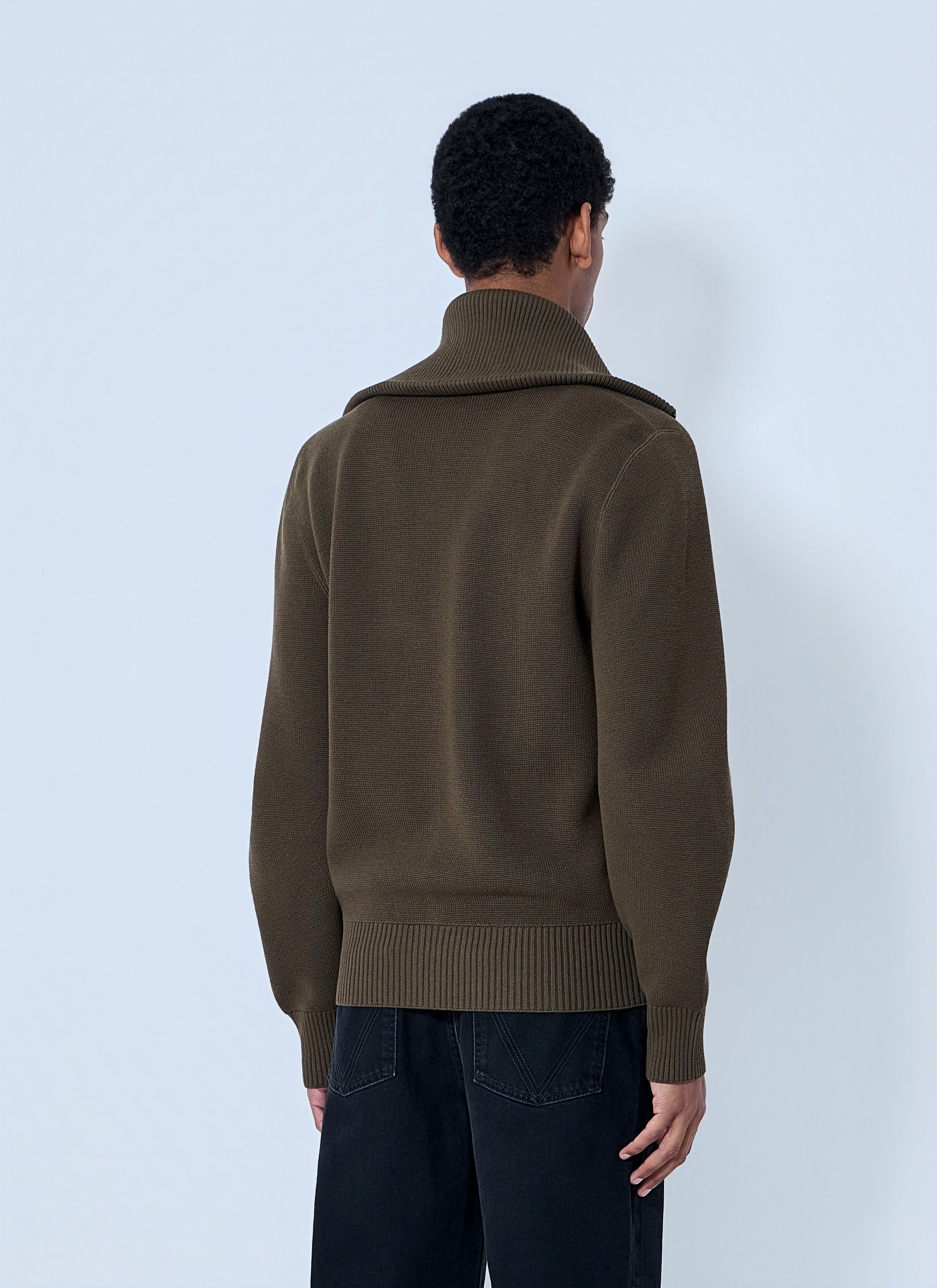 Bottega Veneta Zip-Front High Collar Cardigan Size US S / EU 44-46 / 1 - 4 Thumbnail