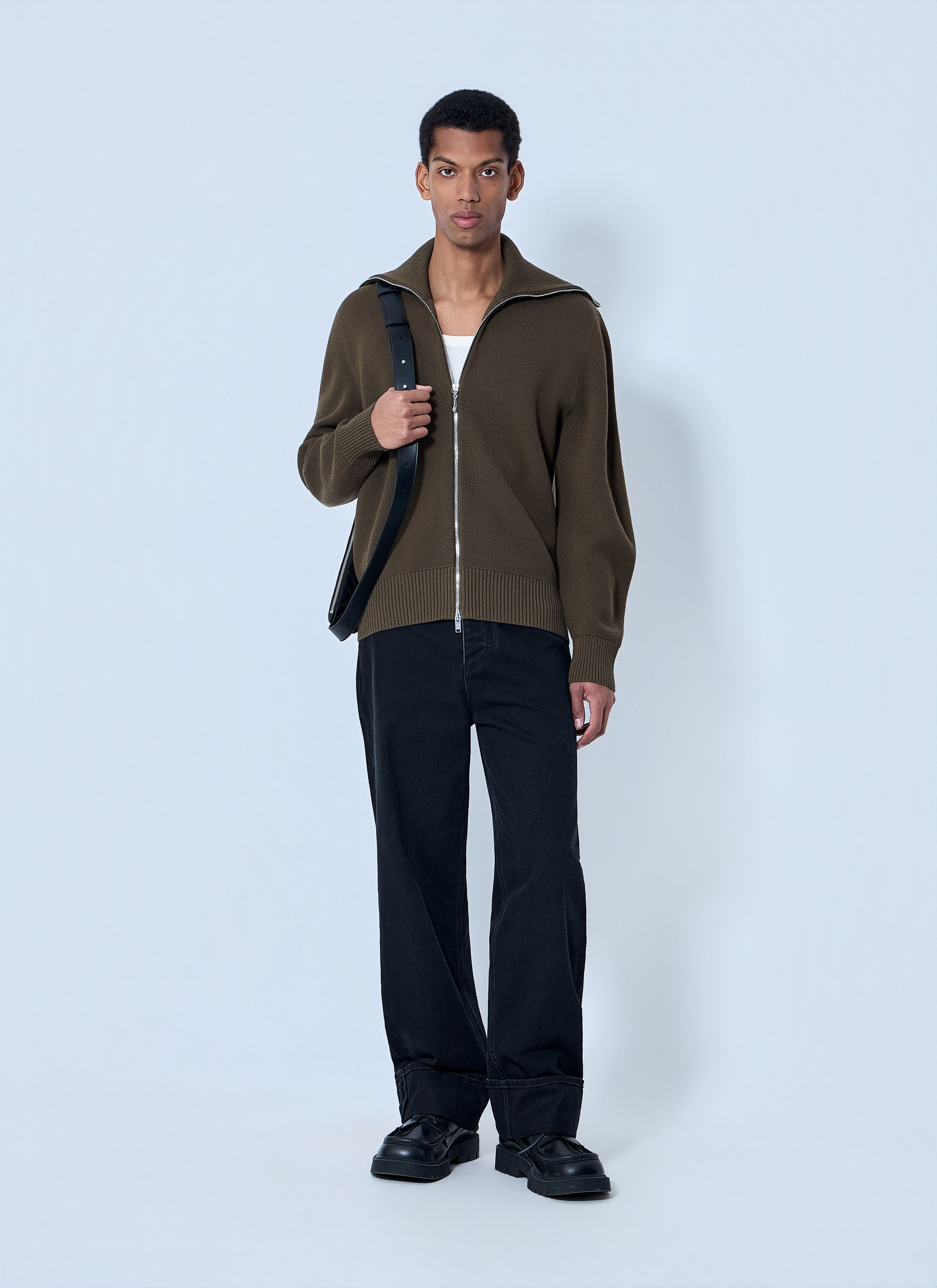 Bottega Veneta Zip-Front High Collar Cardigan Size US S / EU 44-46 / 1 - 2 Thumbnail