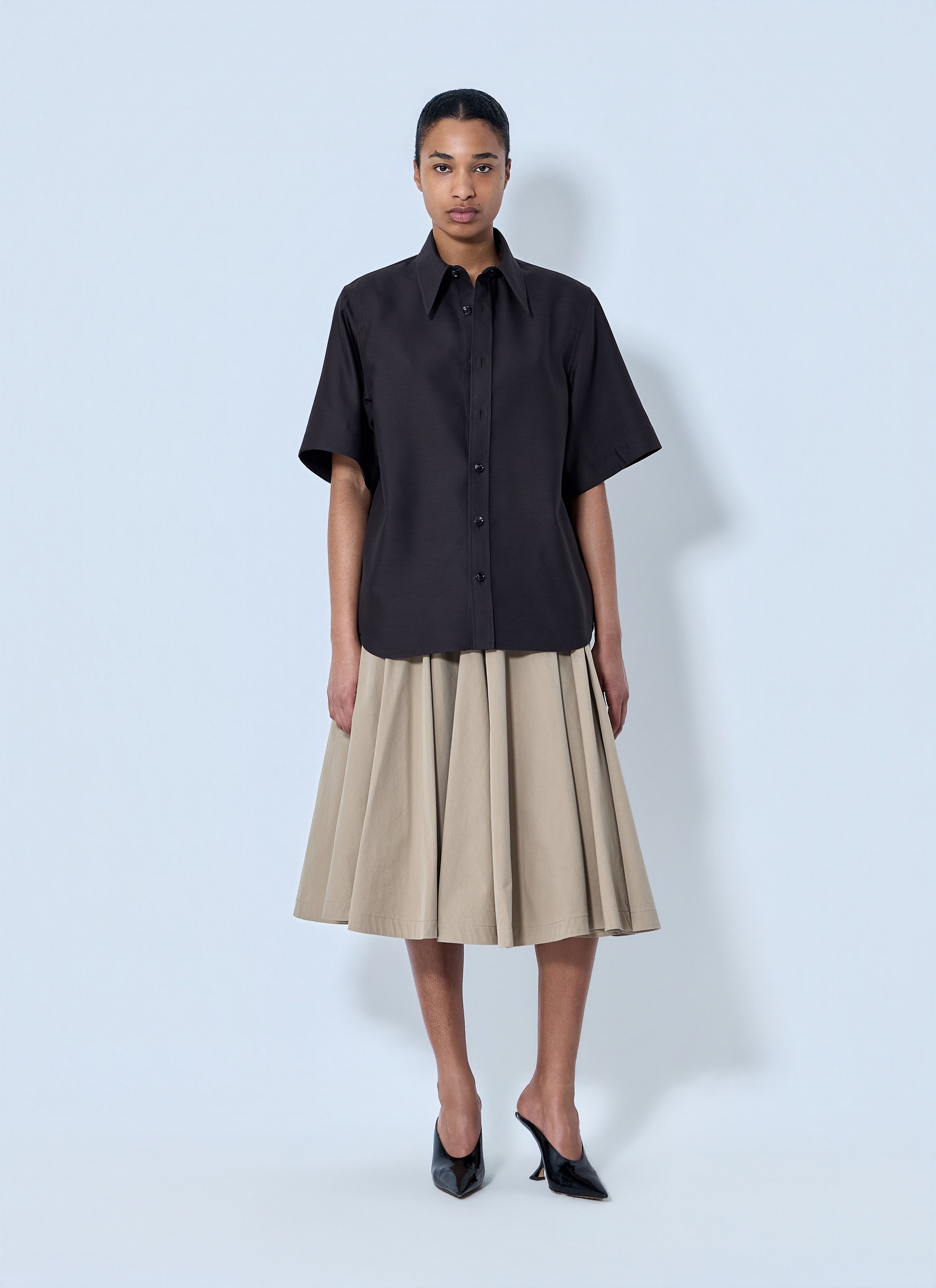 Bottega Veneta Wool and Silk Toile Shirt Size M / US 6-8 / IT 42-44 - 2 Thumbnail