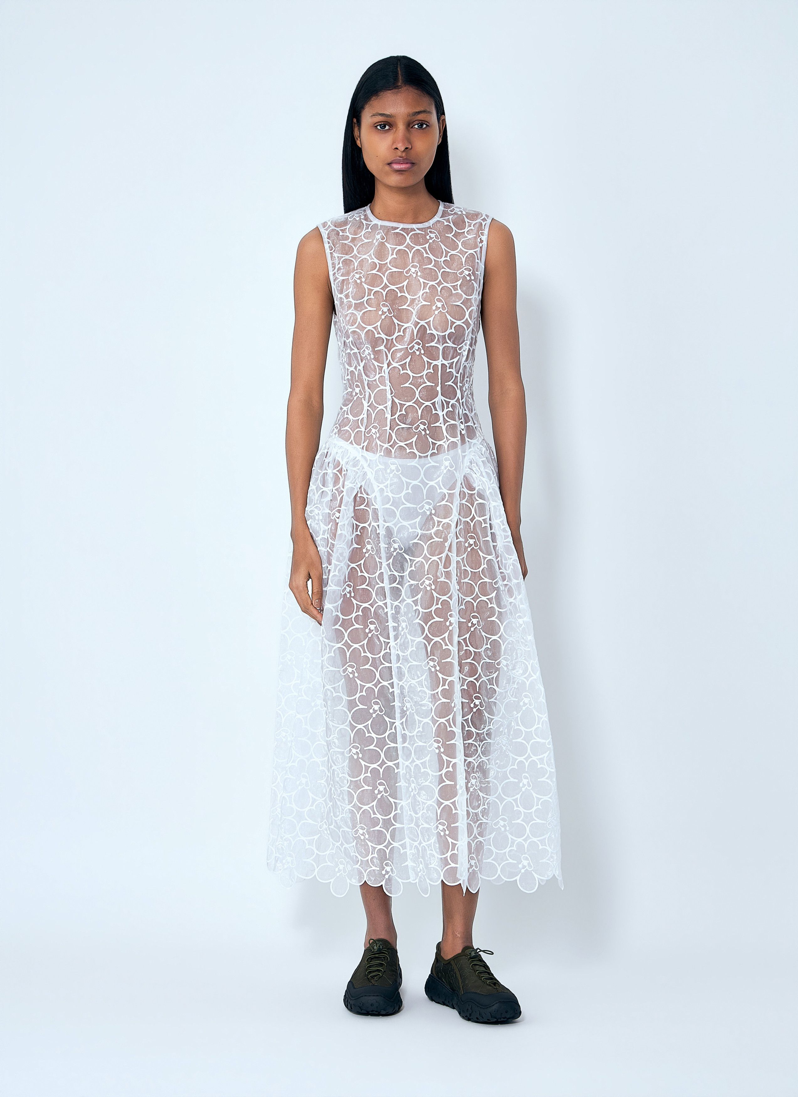 Cecilie Bahnsen Sleeveless Lace Midi Dress Size S / US 4 / IT 40 - 2 Thumbnail