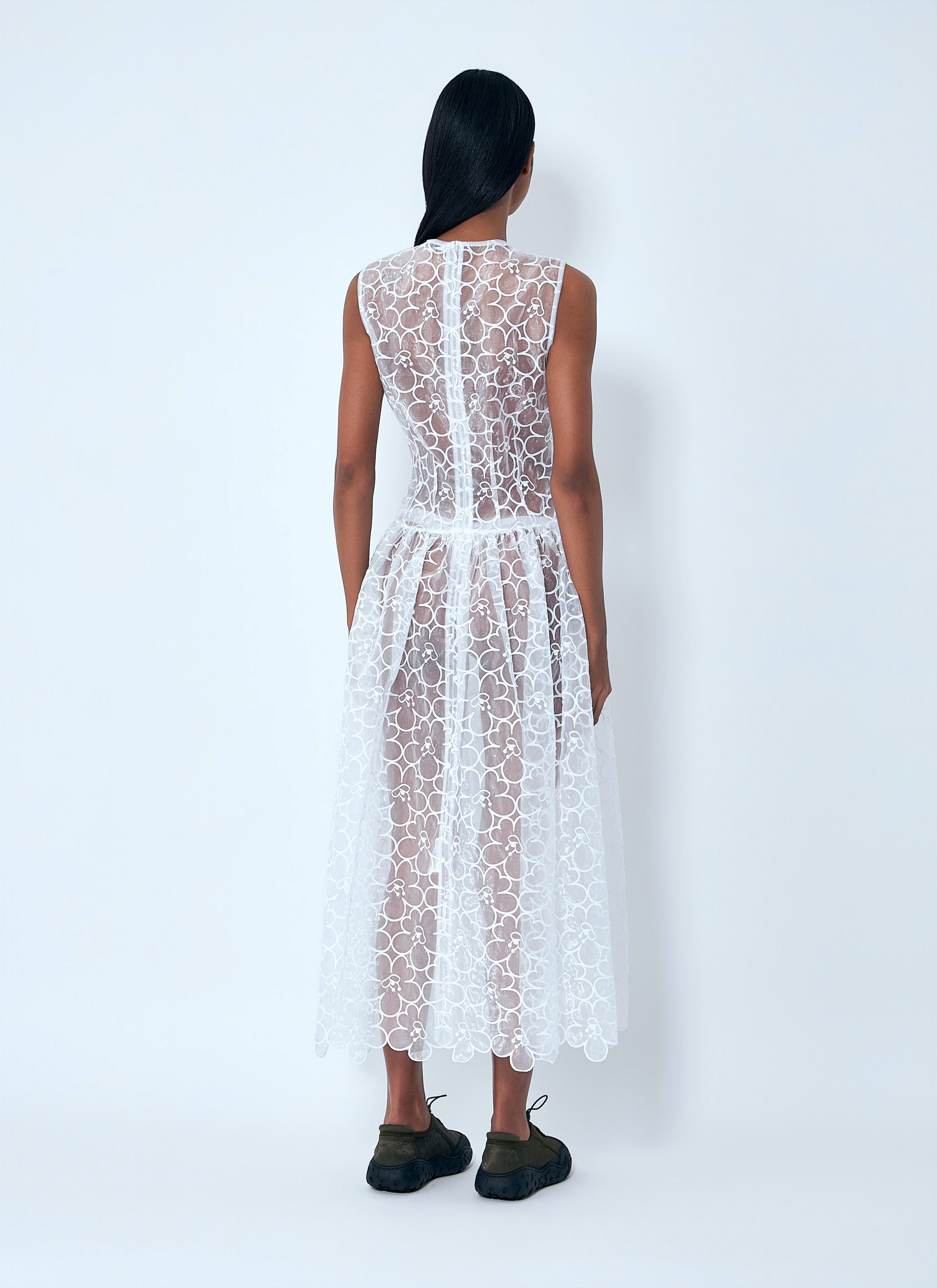 Cecilie Bahnsen Sleeveless Lace Midi Dress Size S / US 4 / IT 40 - 4 Thumbnail