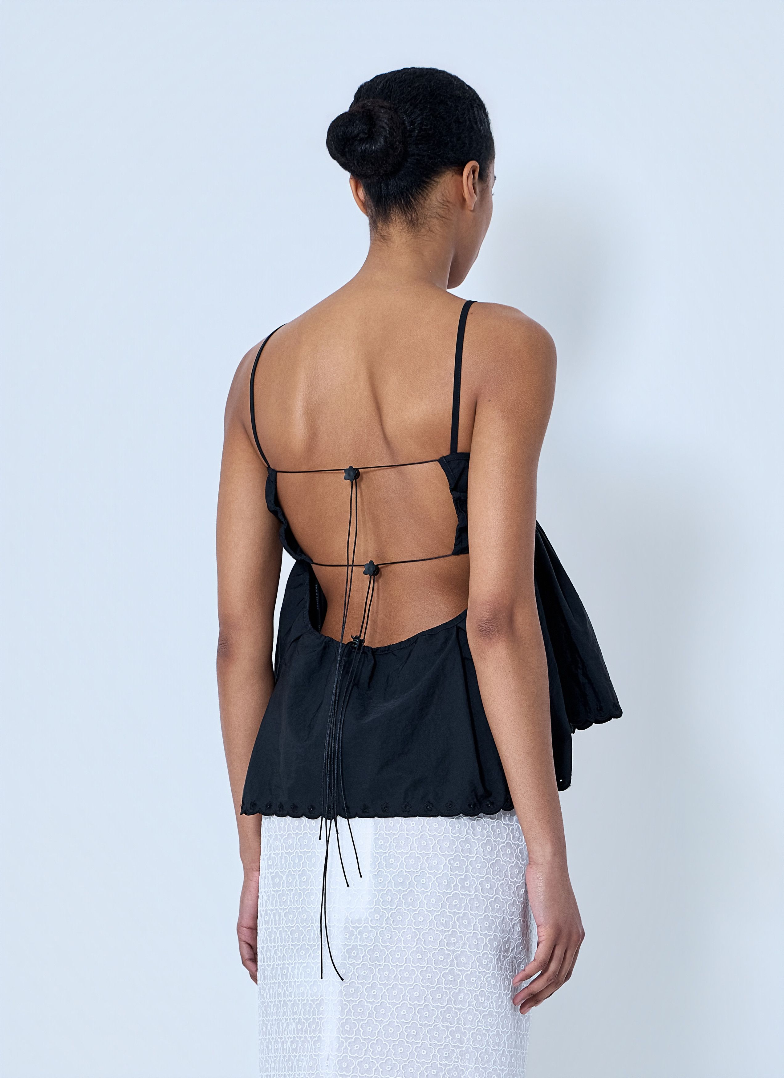 Cecilie Bahnsen CBselena Embroidered Taffeta Top Size M / US 6-8 / IT 42-44 - 4 Thumbnail