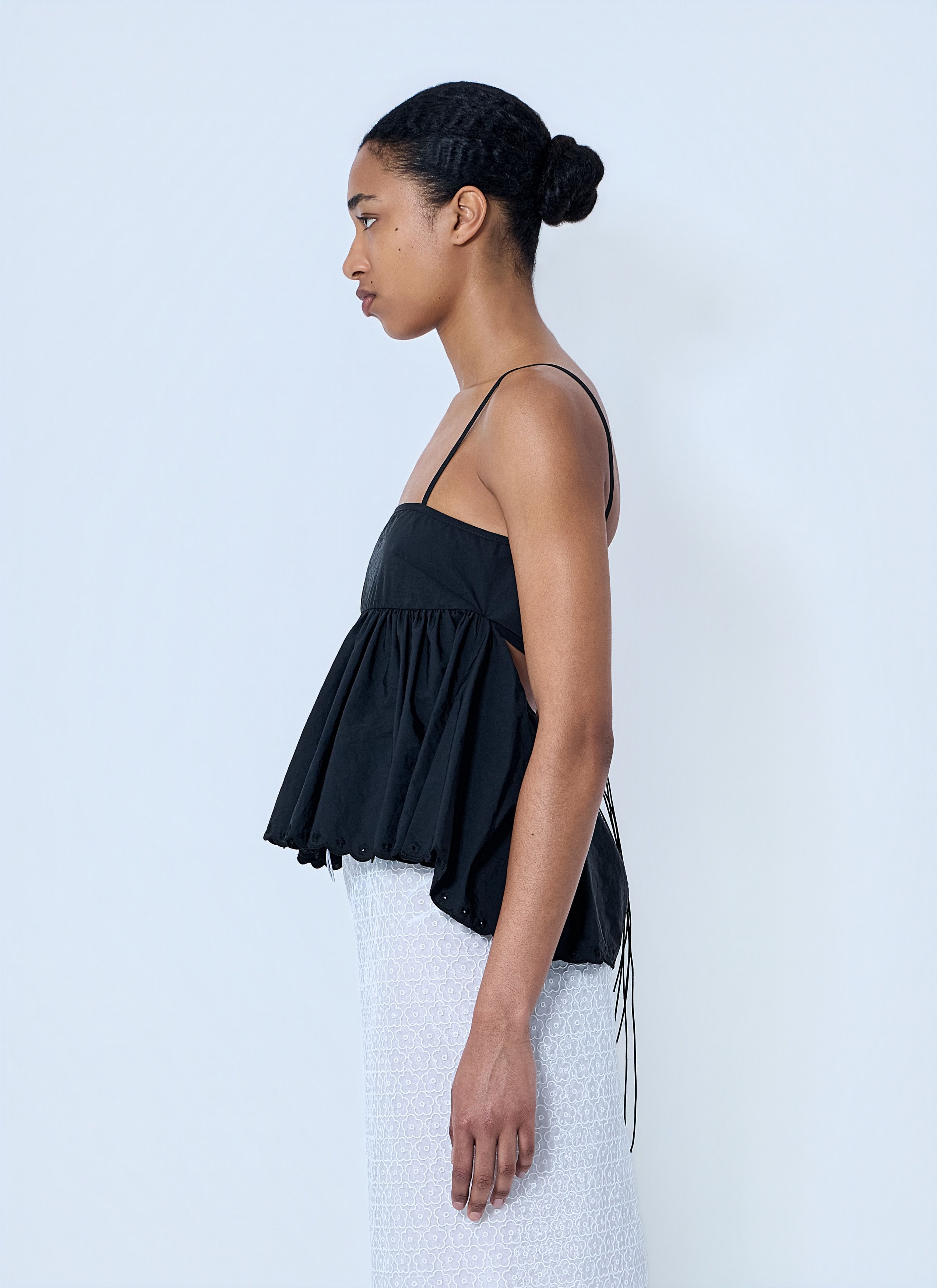 Cecilie Bahnsen CBselena Embroidered Taffeta Top Size M / US 6-8 / IT 42-44 - 3 Thumbnail