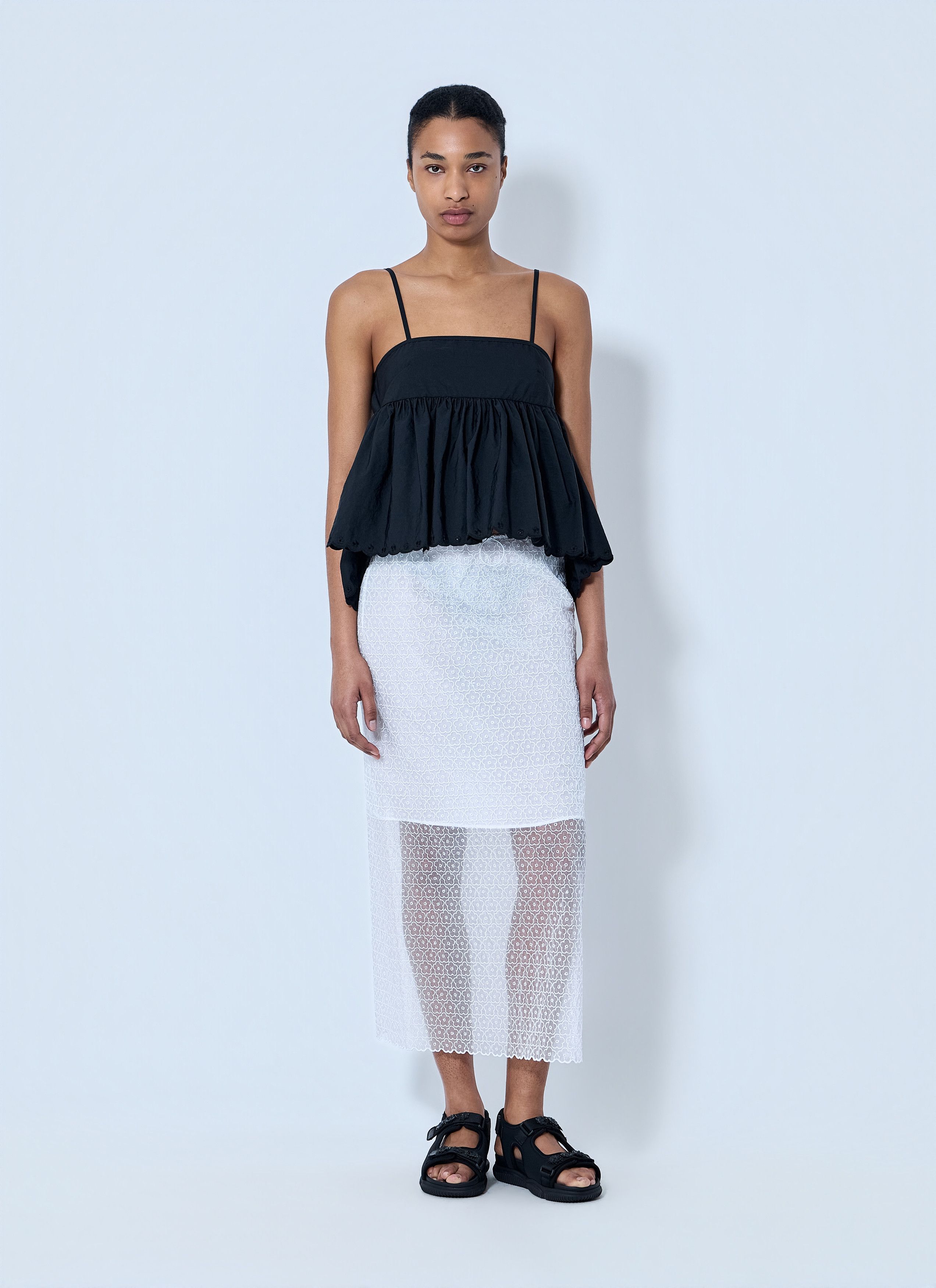 Cecilie Bahnsen CBselena Embroidered Taffeta Top Size M / US 6-8 / IT 42-44 - 2 Thumbnail