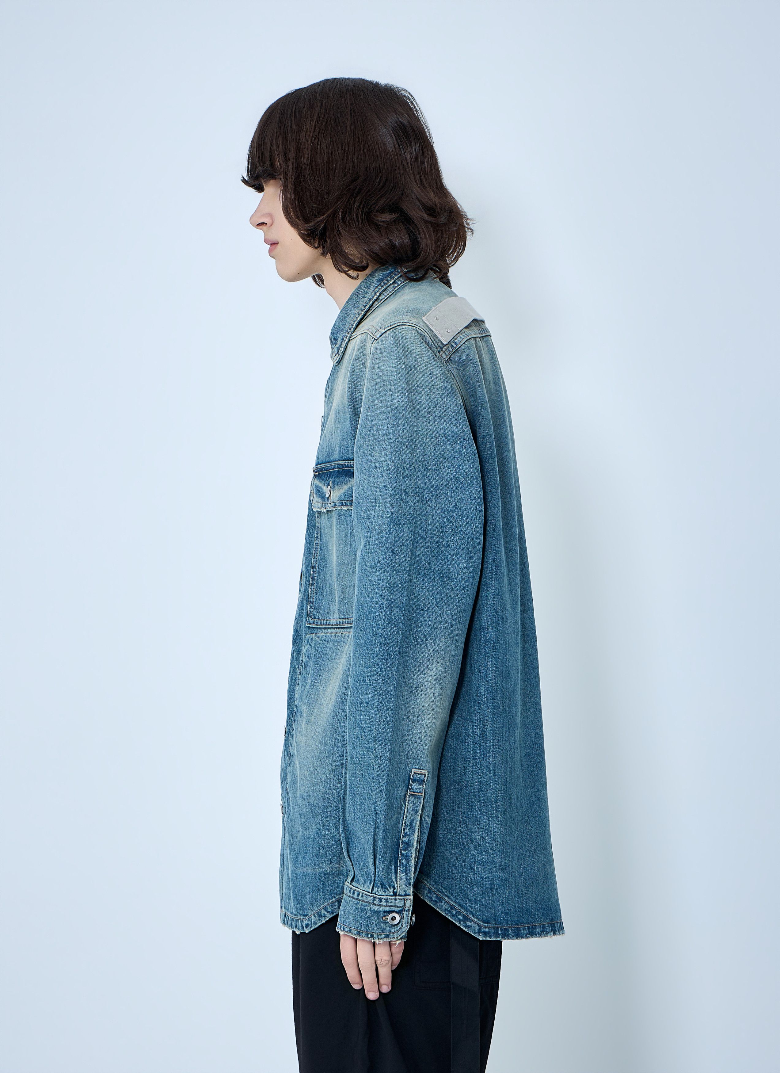 Rick Owens Drkshdw Denim Overshirt Jacket Size US L / EU 52-54 / 3 - 3 Thumbnail