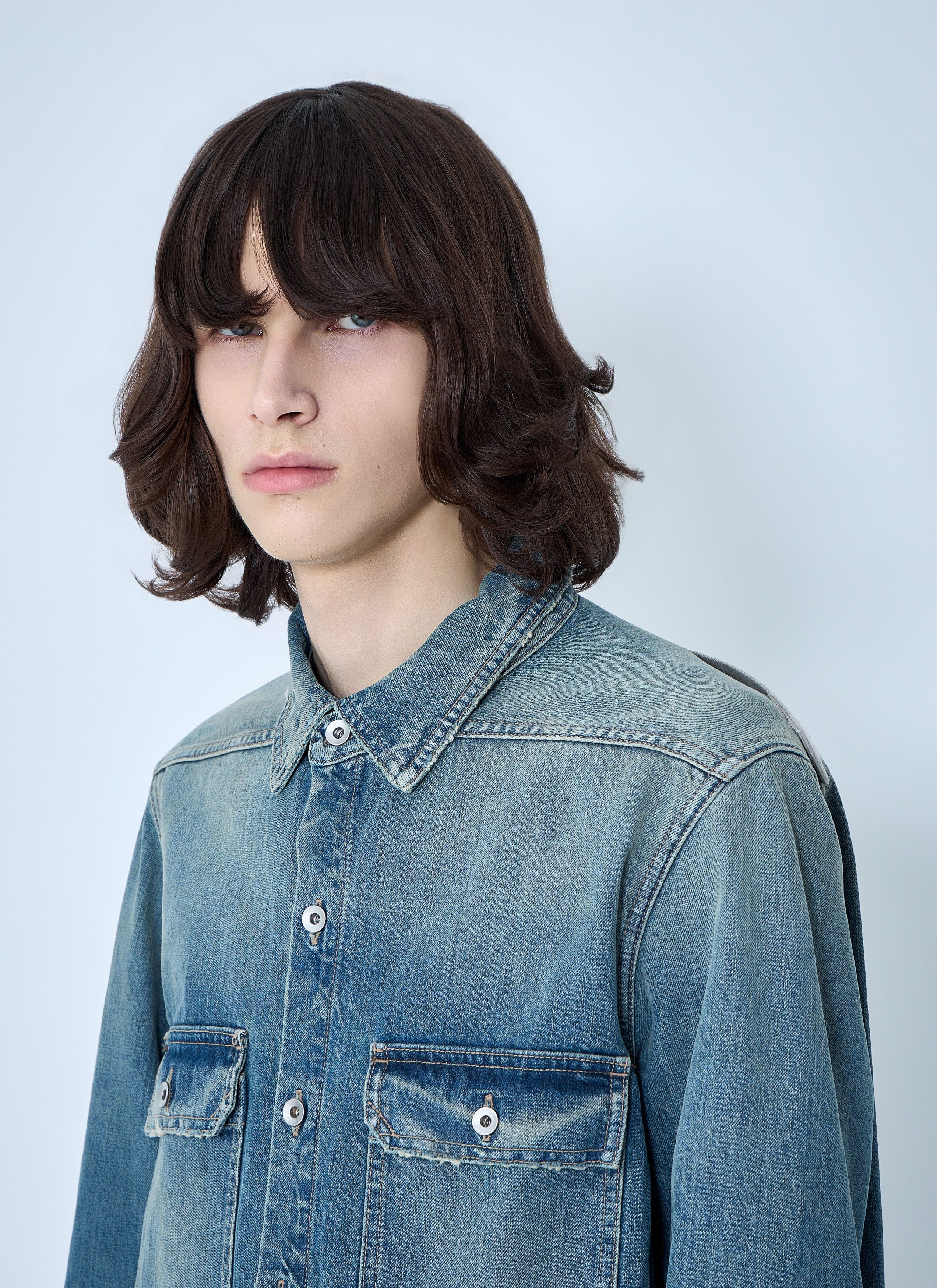 Rick Owens Drkshdw Denim Overshirt Jacket Size US S / EU 44-46 / 1 - 5 Thumbnail