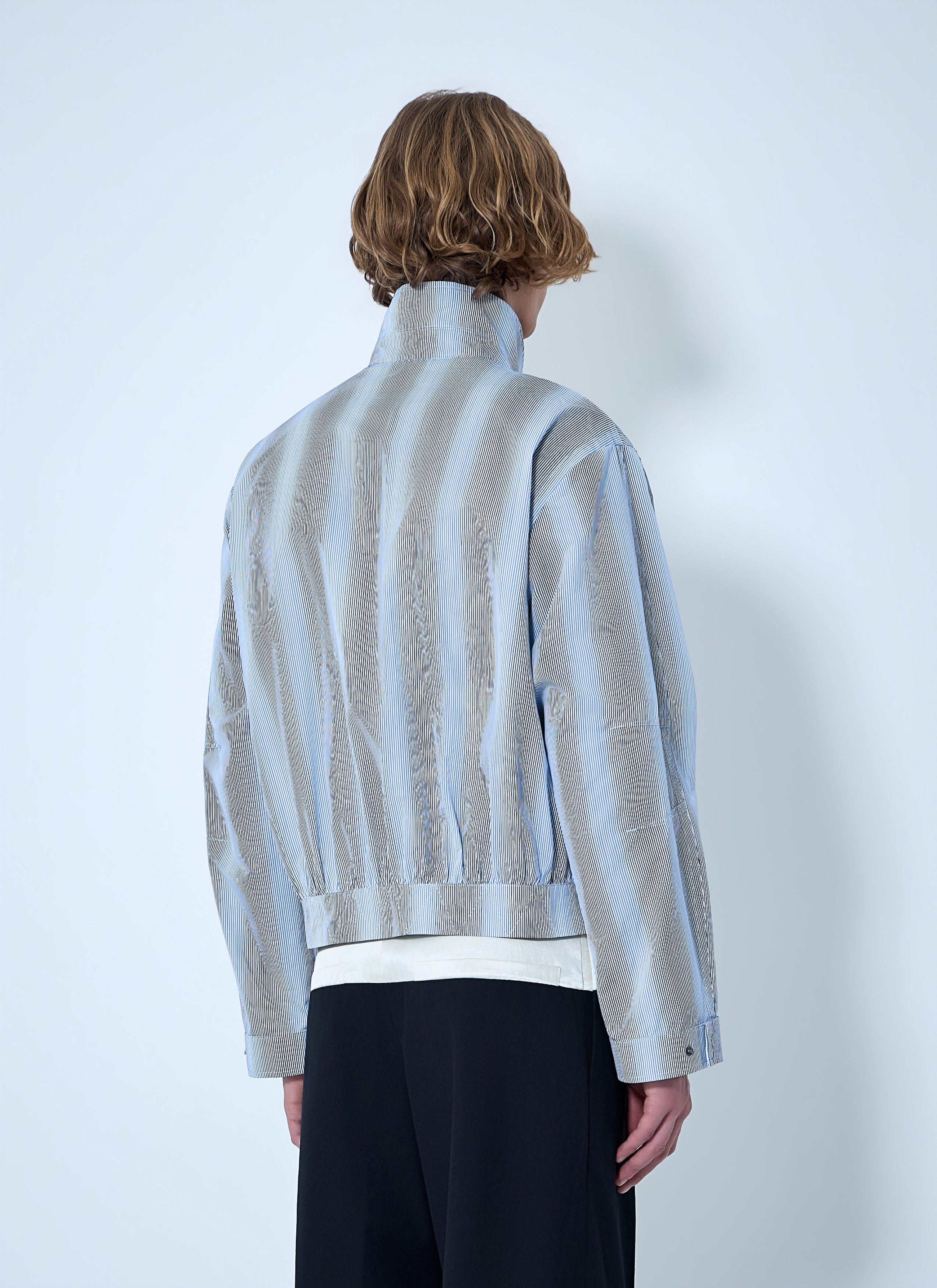 Dries Van Noten Striped Zip-Up Jacket Size US L / EU 52-54 / 3 - 4 Thumbnail