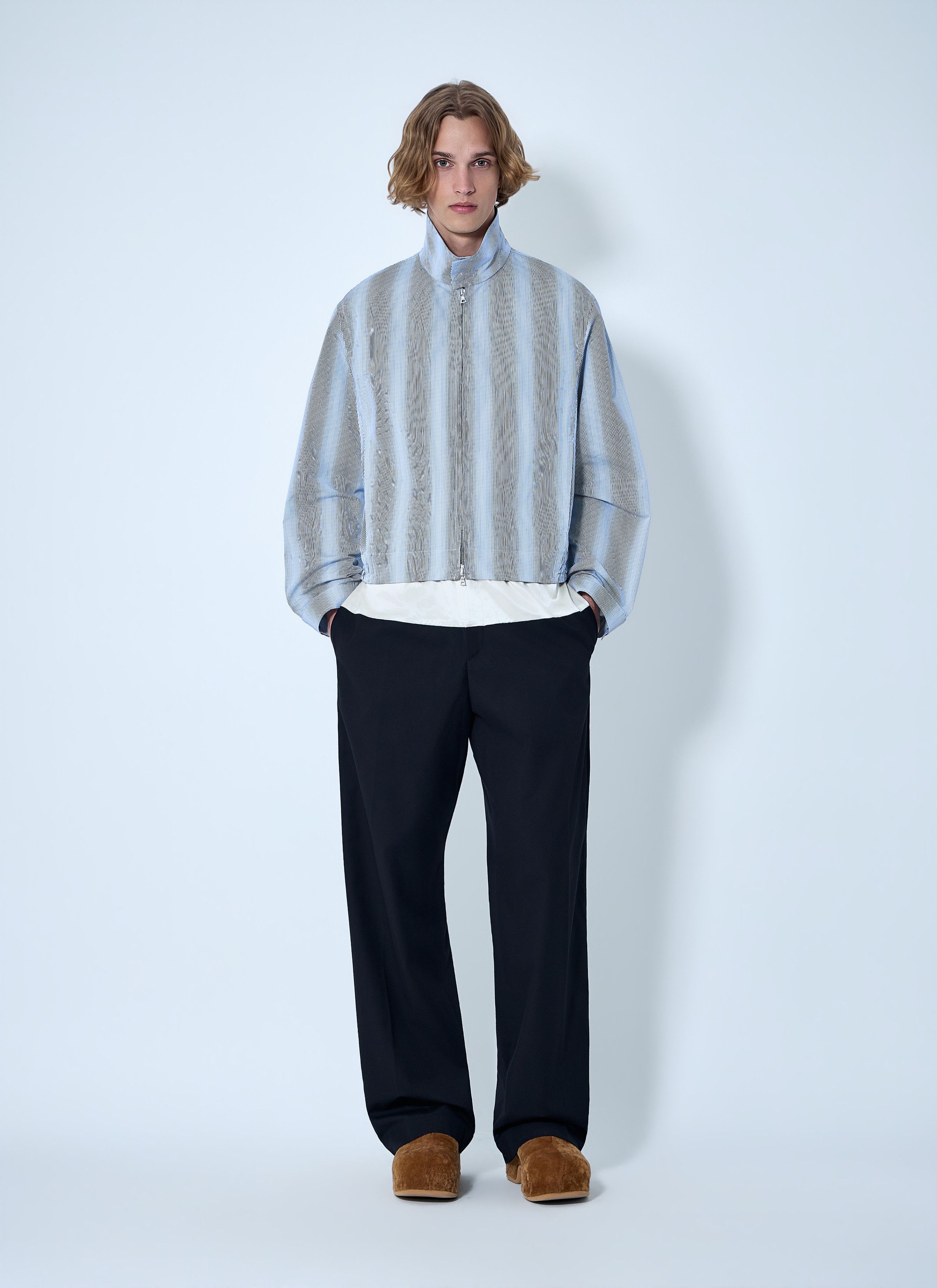Dries Van Noten Striped Zip-Up Jacket Size US S / EU 44-46 / 1 - 2 Thumbnail
