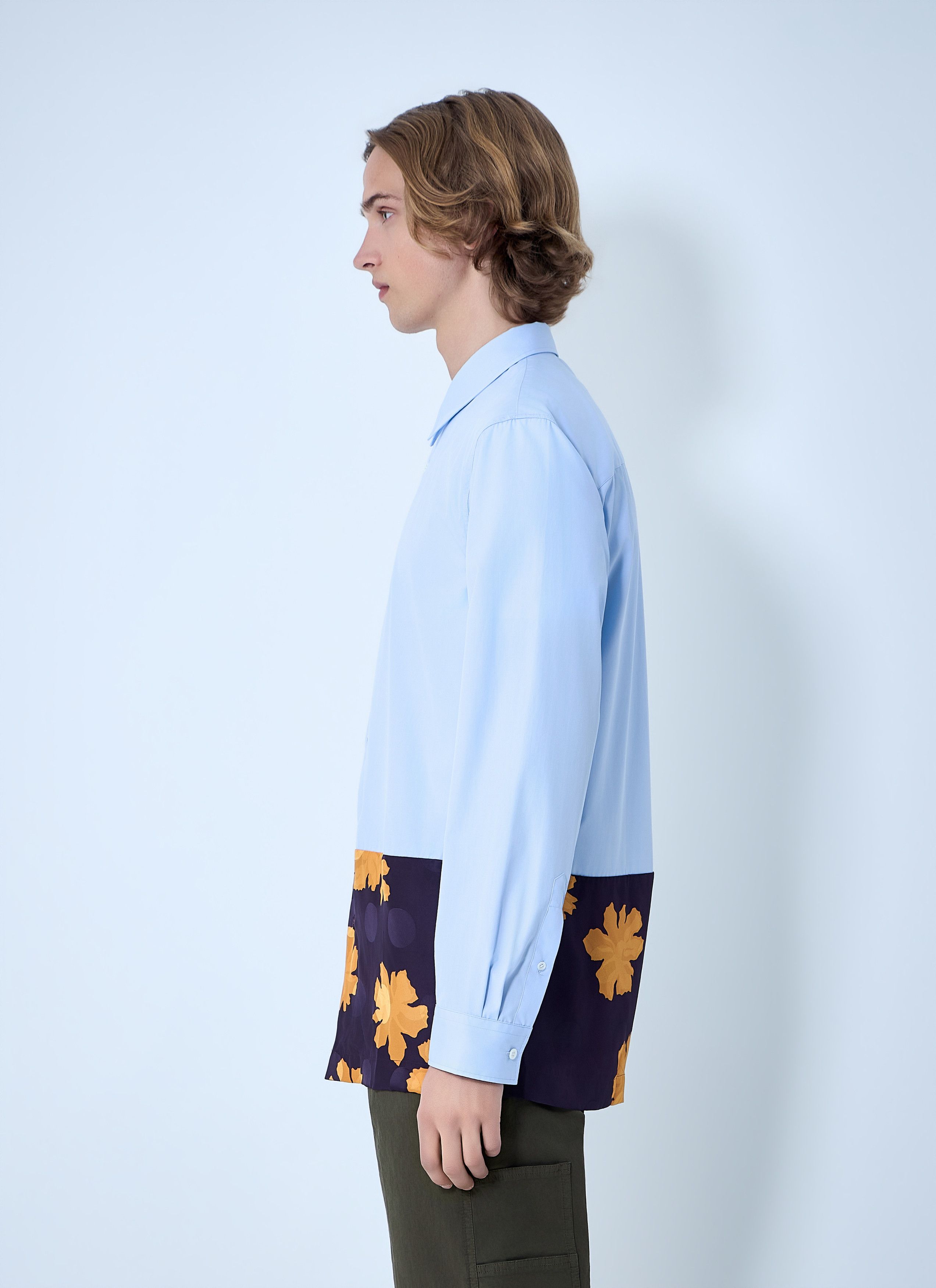 Dries Van Noten Contrast Cotton Shirt Size US S / EU 44-46 / 1 - 3 Thumbnail