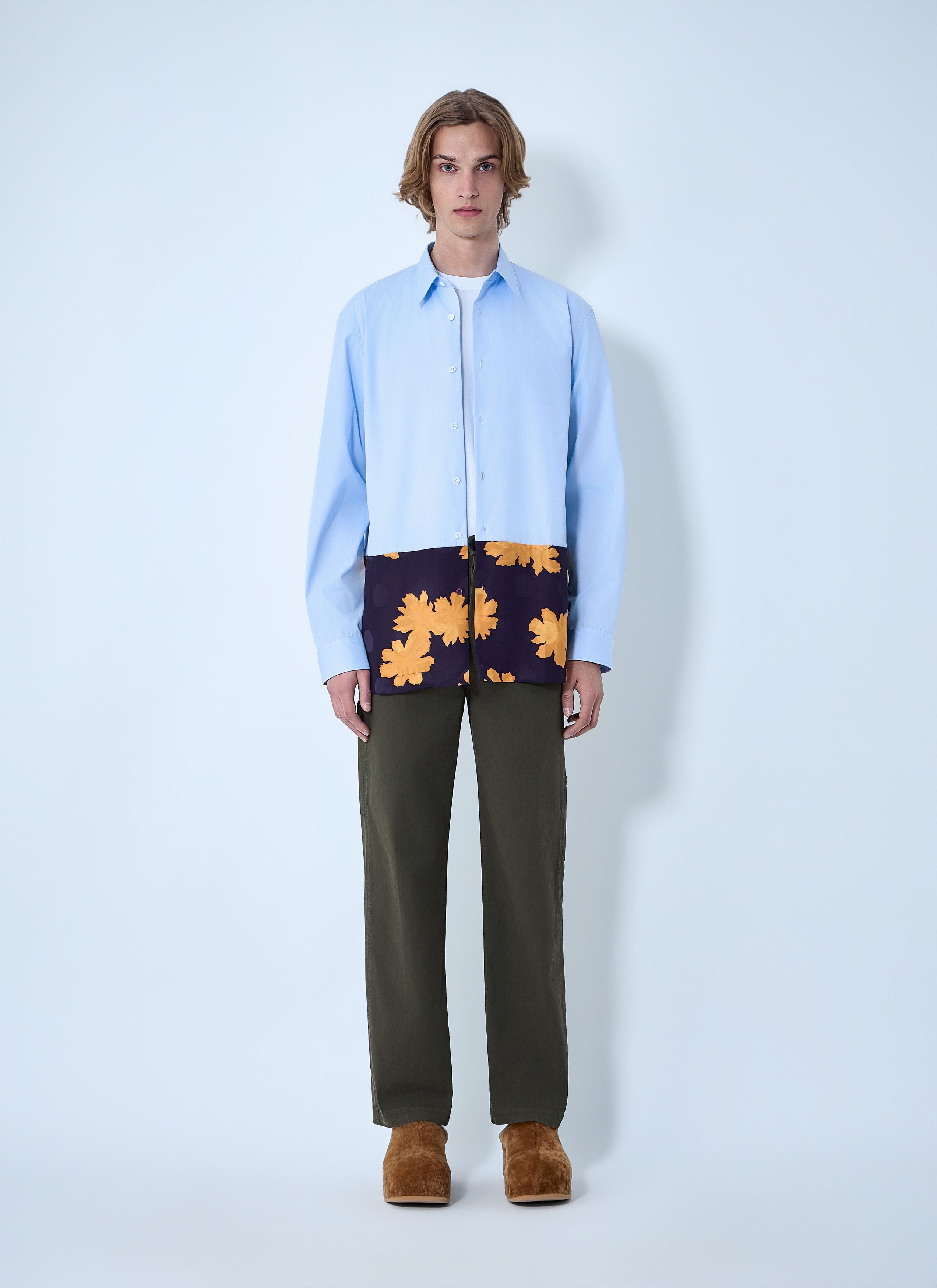 Dries Van Noten Contrast Cotton Shirt Size US S / EU 44-46 / 1 - 2 Thumbnail