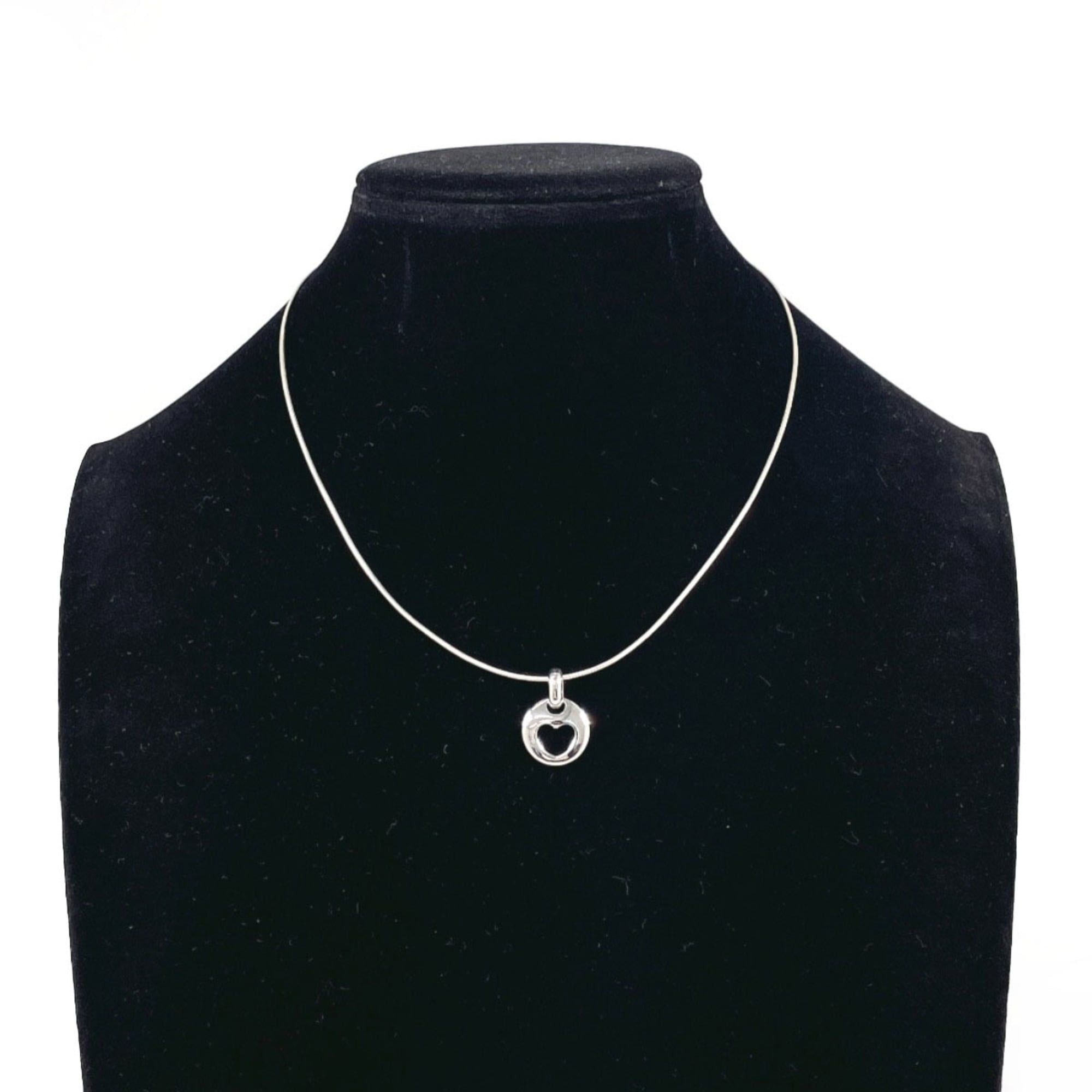 Tiffany & Co. TIFFANY&Co. Tiffany Pierced Heart Necklace, Sterling Silver 925, Silver, Women's Size ONE SIZE - 7 Thumbnail