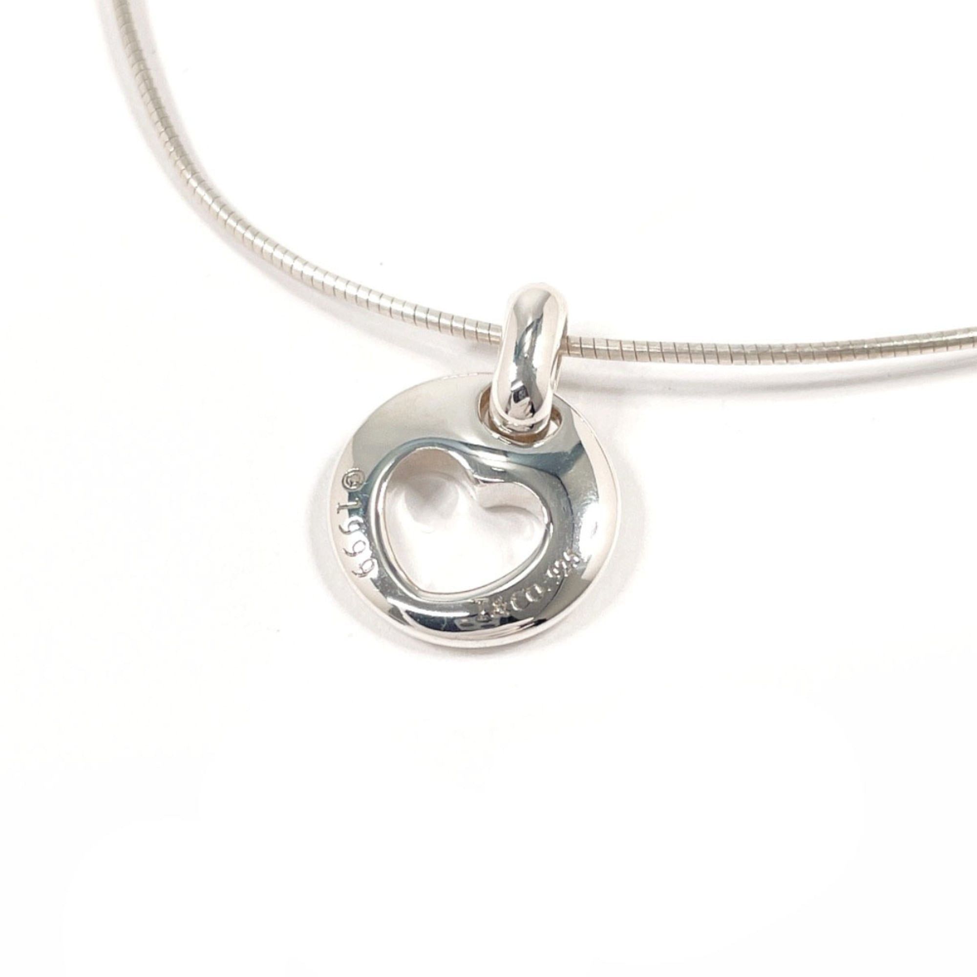 Tiffany & Co. TIFFANY&Co. Tiffany Pierced Heart Necklace, Sterling Silver 925, Silver, Women's Size ONE SIZE - 2 Thumbnail