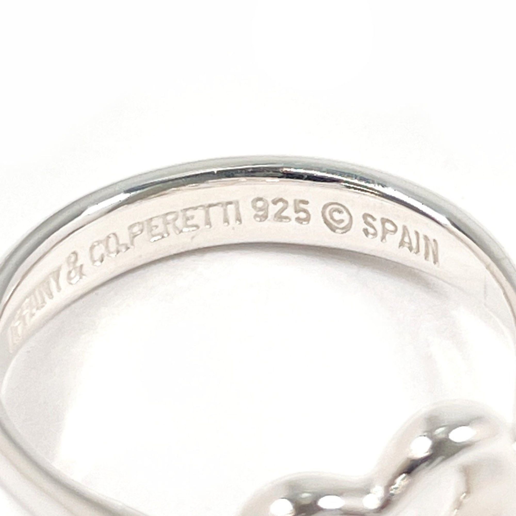 Tiffany & Co. TIFFANY&Co. Tiffany Open Heart Elsa Peretti Ring, Sterling Silver 925, Size 9, Silver, Women's Size ONE SIZE - 4 Thumbnail