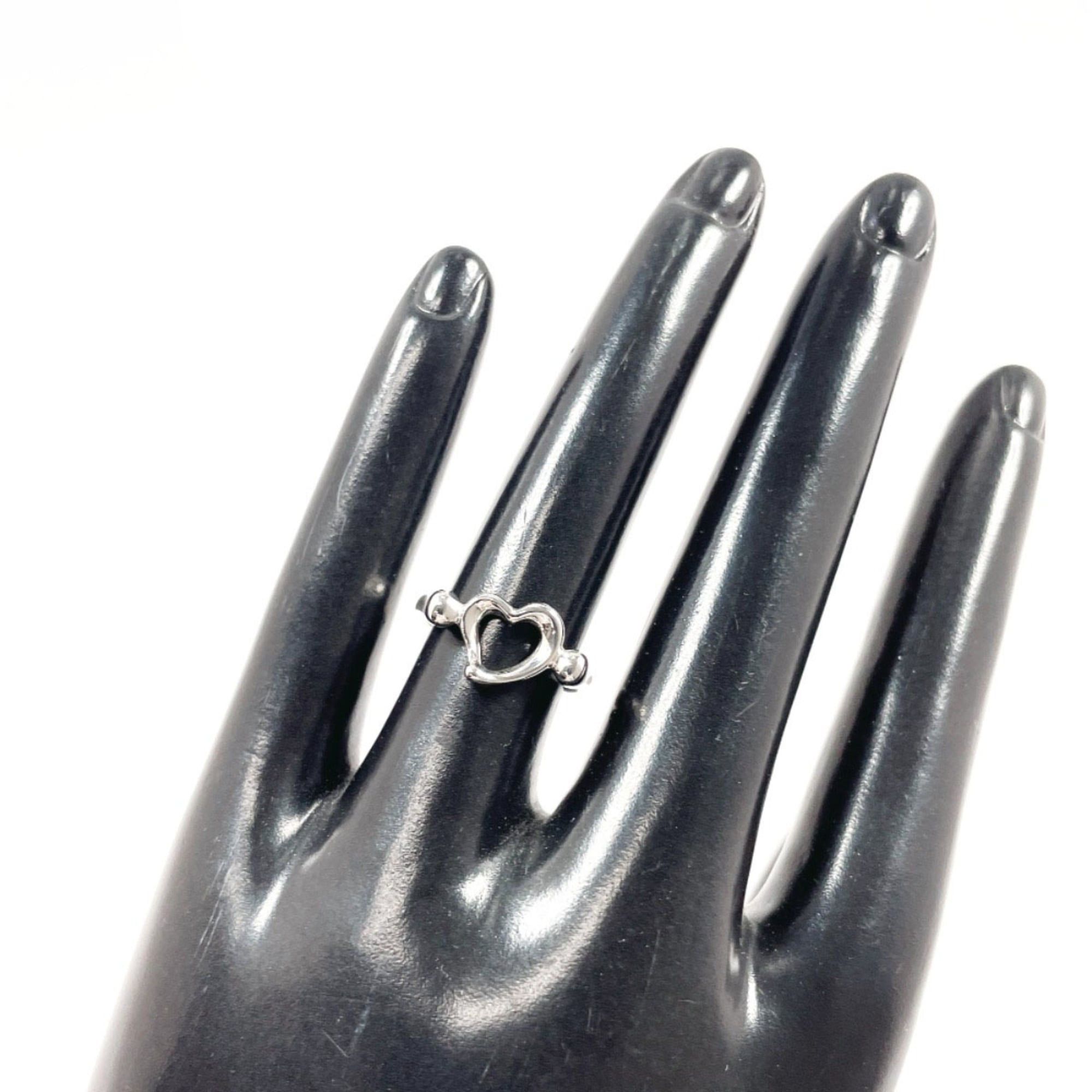 Tiffany & Co. TIFFANY&Co. Tiffany Open Heart Elsa Peretti Ring, Sterling Silver 925, Size 9, Silver, Women's Size ONE SIZE - 7 Thumbnail