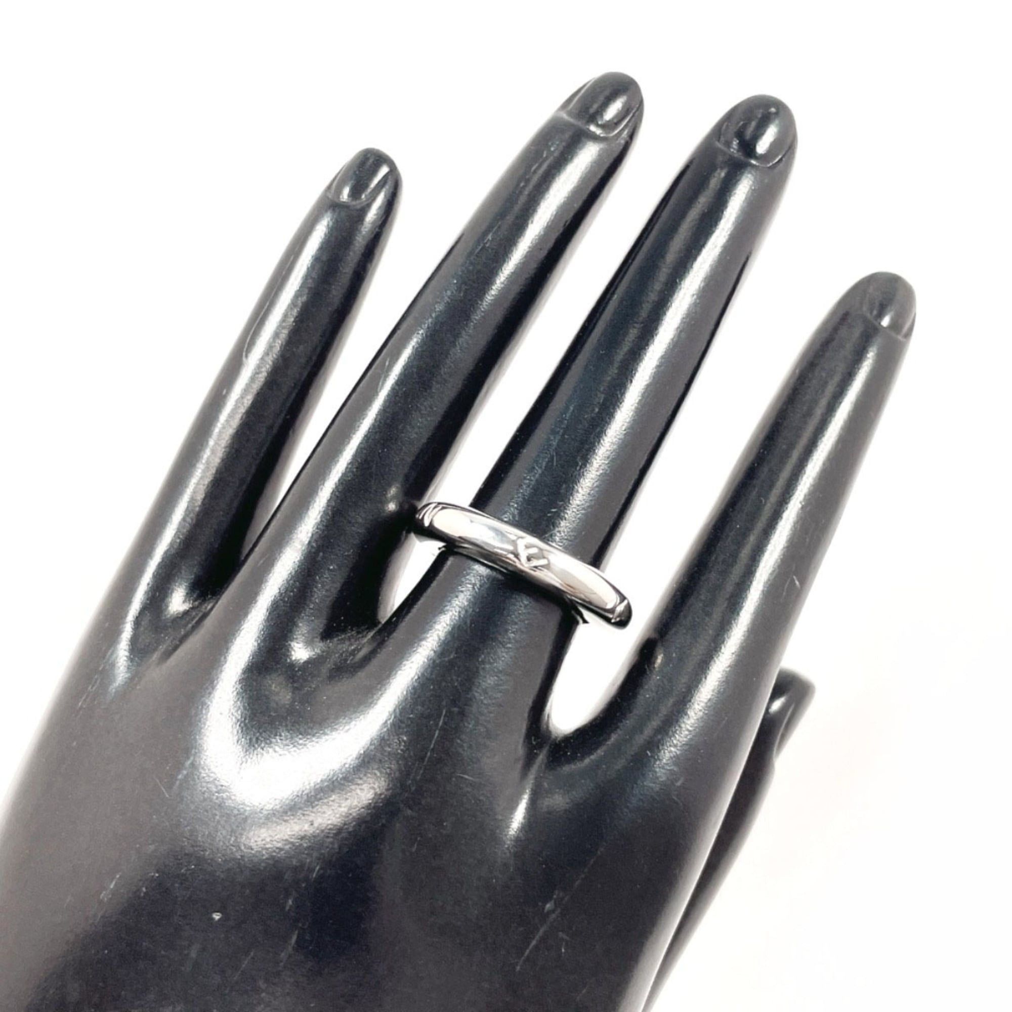 Chanel CHANEL logo vintage ring, sterling silver (925), size 12.5cm, women's. Size ONE SIZE - 6 Thumbnail