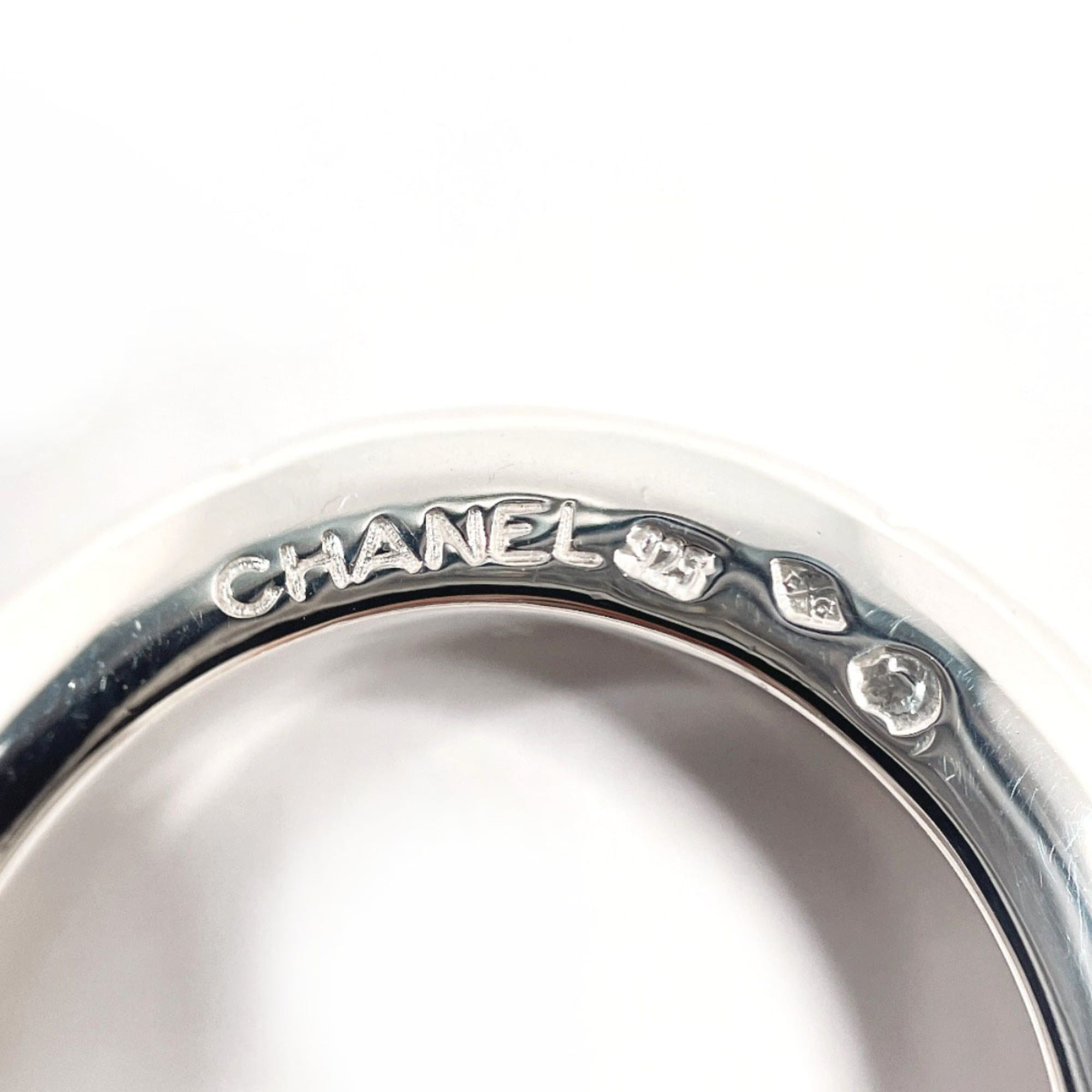Chanel CHANEL logo vintage ring, sterling silver (925), size 12.5cm, women's. Size ONE SIZE - 3 Thumbnail