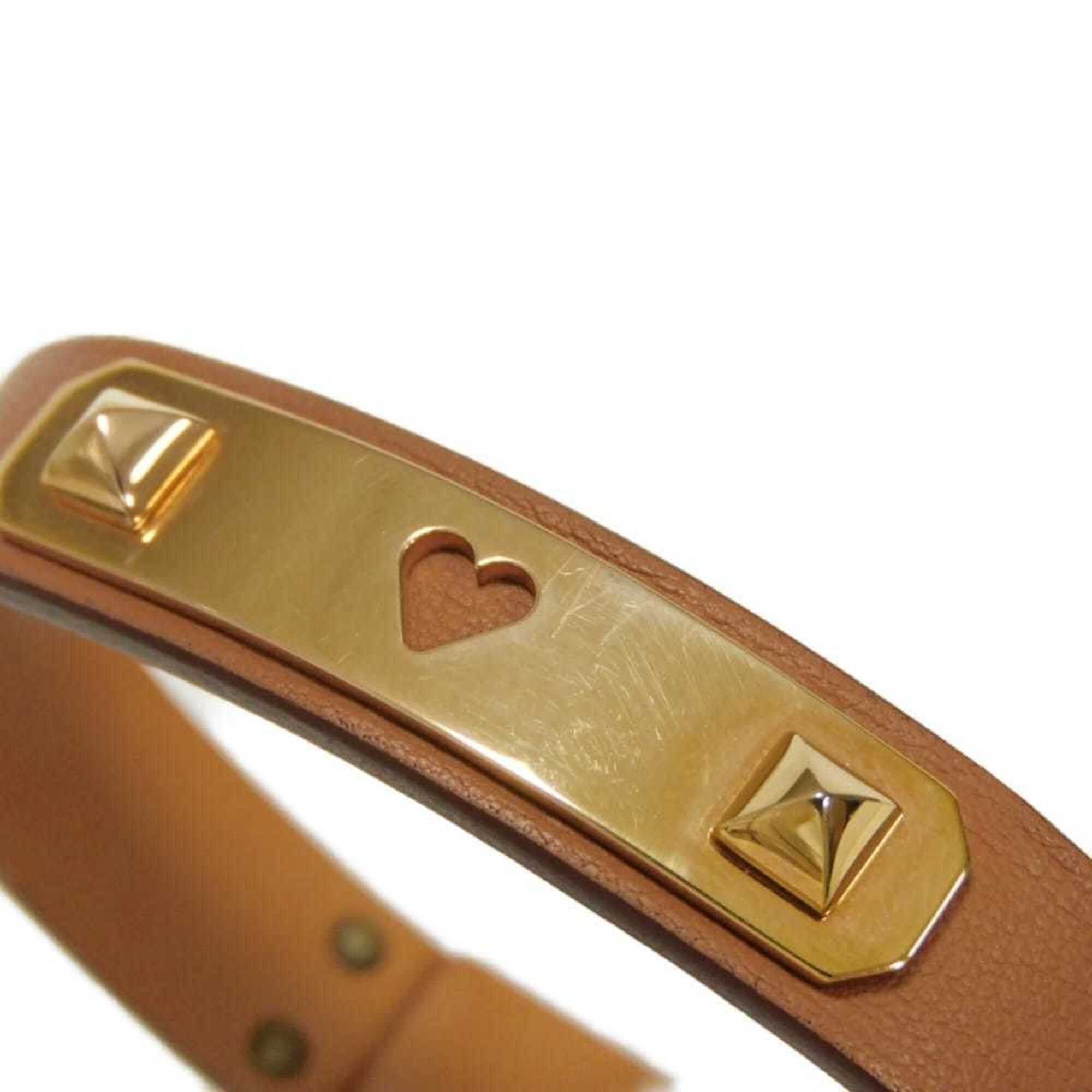 Hermes Hermes Bracelet As de Coeur T2 Ace Brown S Heart Studs Veau Swift Gold Z Stamp Women's Size ONE SIZE - 5 Thumbnail