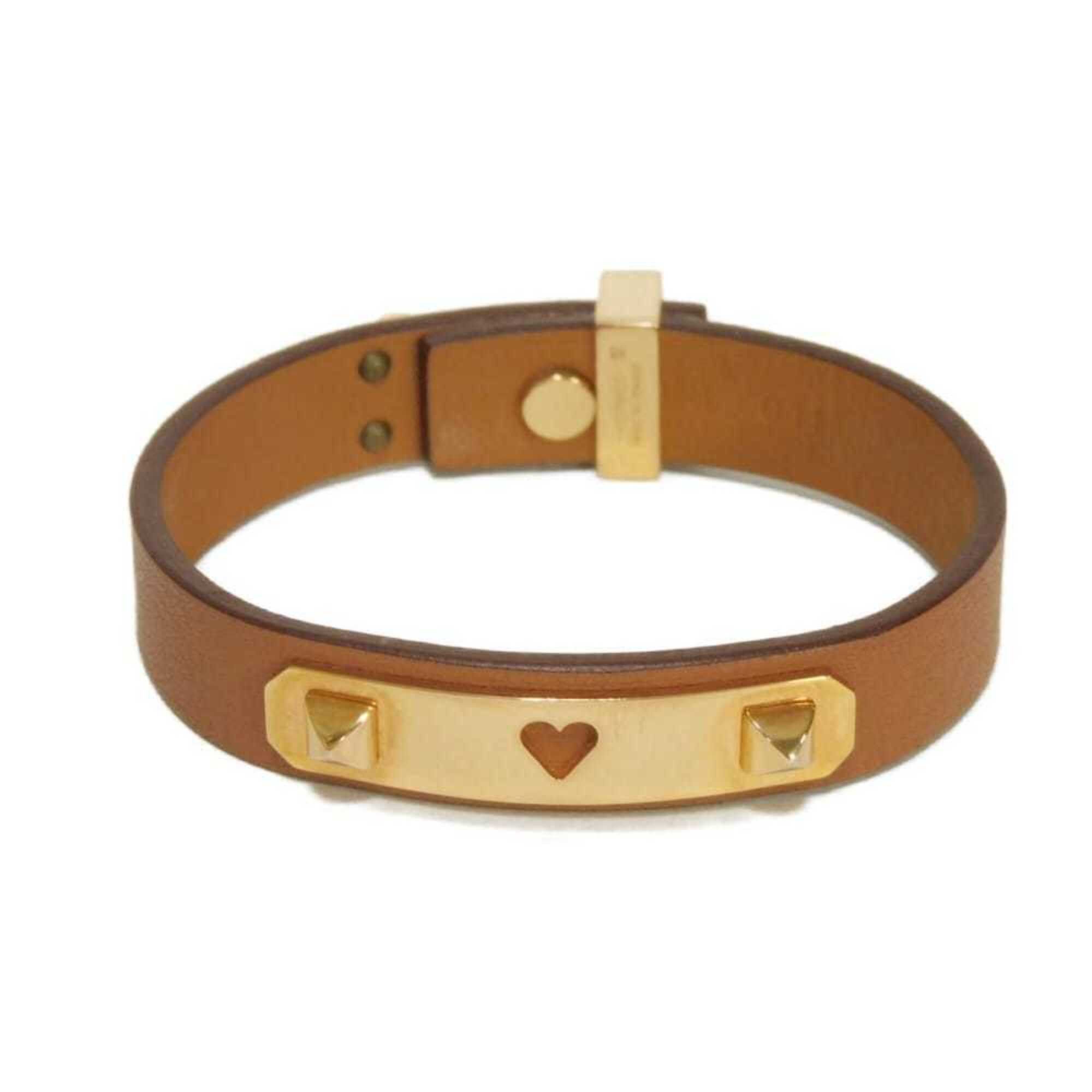 Hermes Hermes Bracelet As de Coeur T2 Ace Brown S Heart Studs Veau Swift Gold Z Stamp Women's Size ONE SIZE - 2 Thumbnail