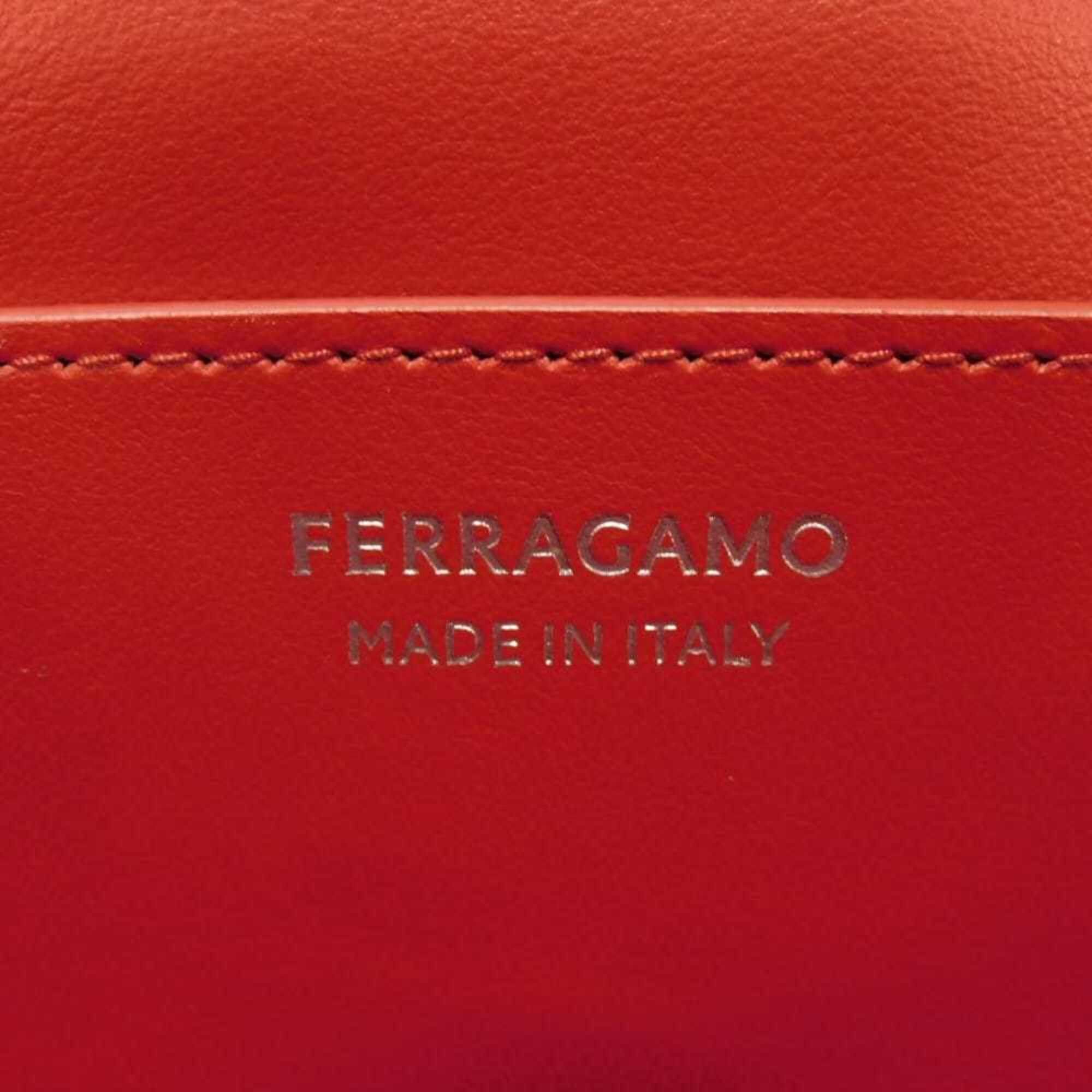 Salvatore Ferragamo Salvatore Ferragamo Shoulder Bag Double Gancini Mini Chain Calfskin 2-Way New Logo Red 218357 Women's Size ONE SIZE - 8 Thumbnail