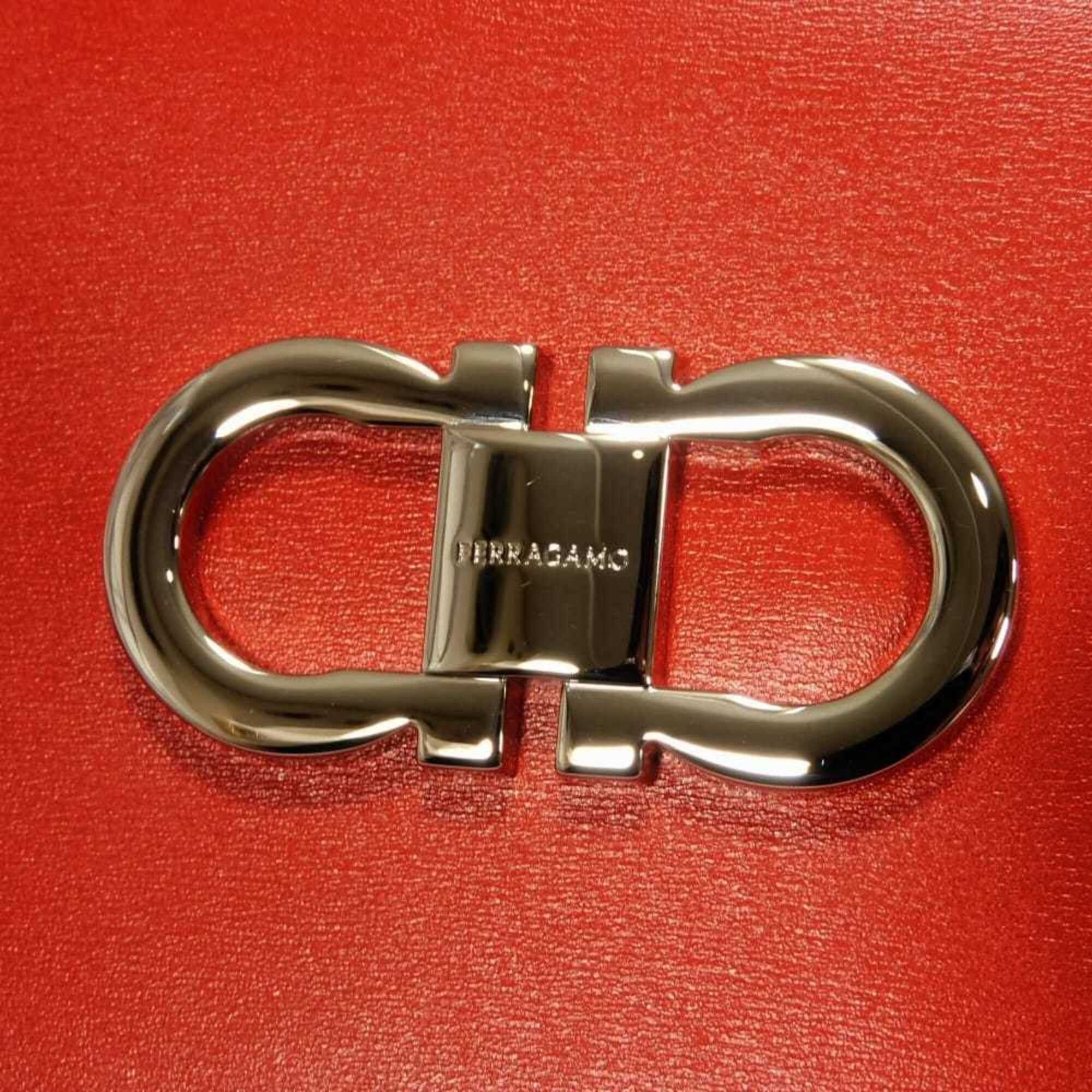 Salvatore Ferragamo Salvatore Ferragamo Shoulder Bag Double Gancini Mini Chain Calfskin 2-Way New Logo Red 218357 Women's Size ONE SIZE - 16 Thumbnail