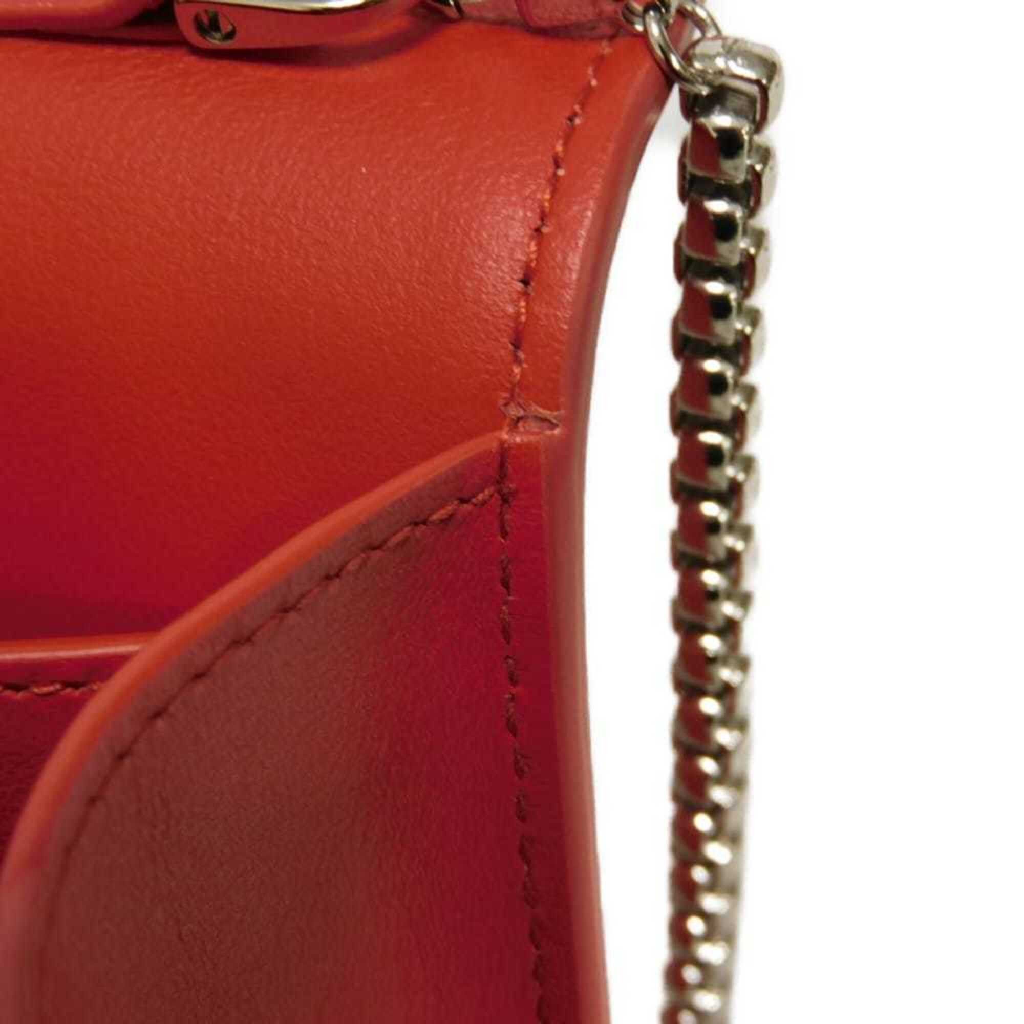 Salvatore Ferragamo Salvatore Ferragamo Shoulder Bag Double Gancini Mini Chain Calfskin 2-Way New Logo Red 218357 Women's Size ONE SIZE - 11 Thumbnail