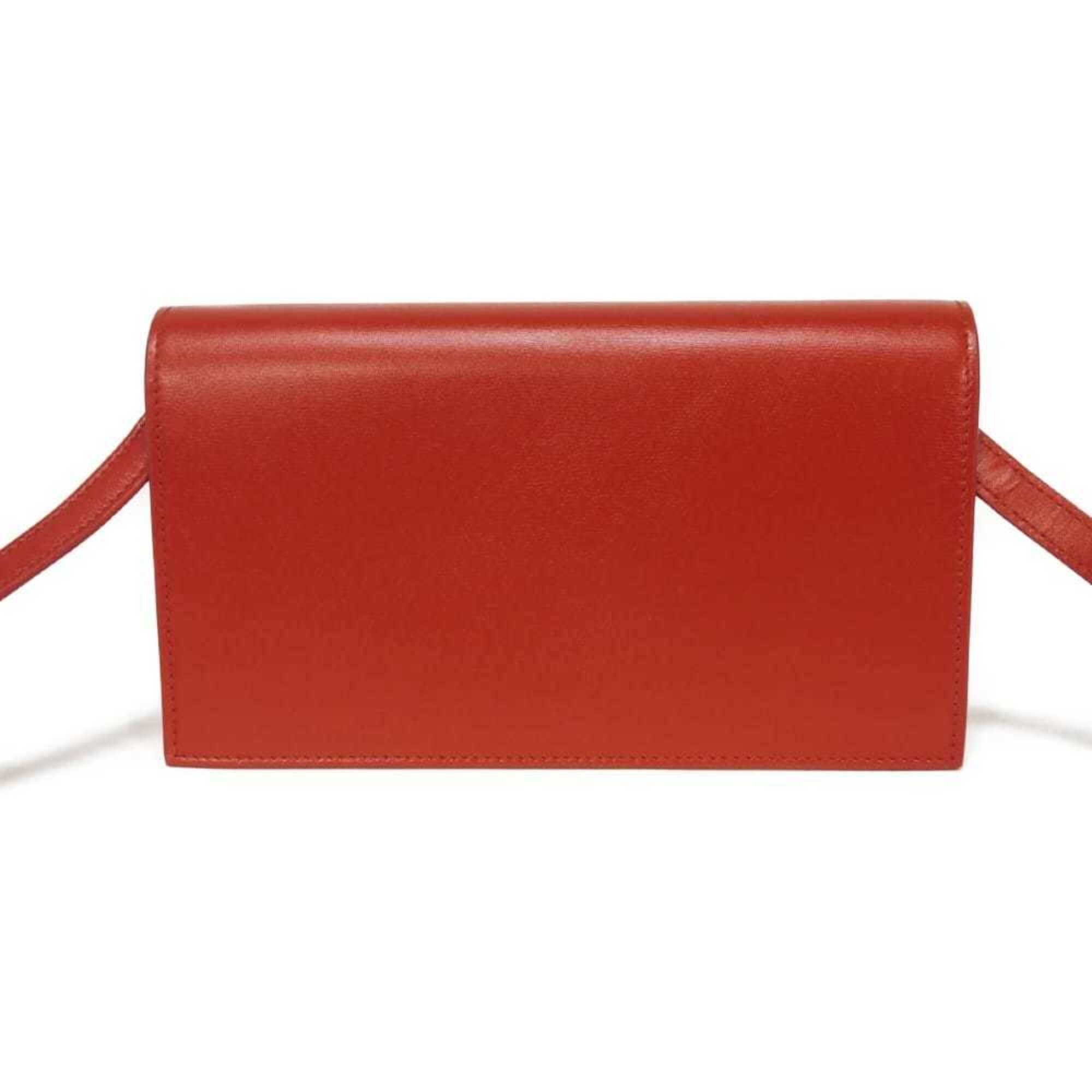 Salvatore Ferragamo Salvatore Ferragamo Shoulder Bag Double Gancini Mini Chain Calfskin 2-Way New Logo Red 218357 Women's Size ONE SIZE - 4 Thumbnail