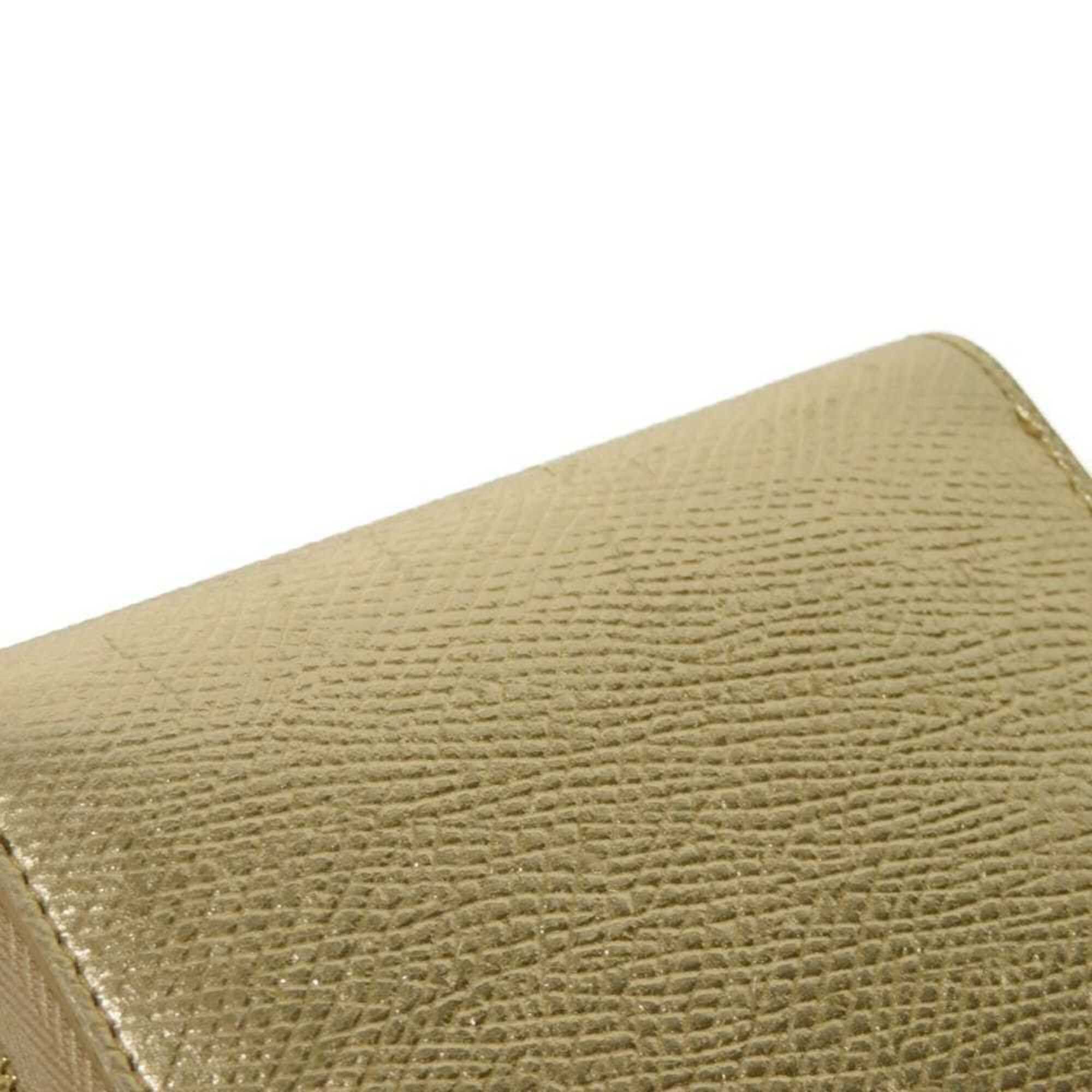 Celine Celine Coin Case, Laminated, Compact, Zip-around, New Logo, Metallic Gold, 10B663BG5.35OR, Men's & Women's Size ONE SIZE - 21 Thumbnail