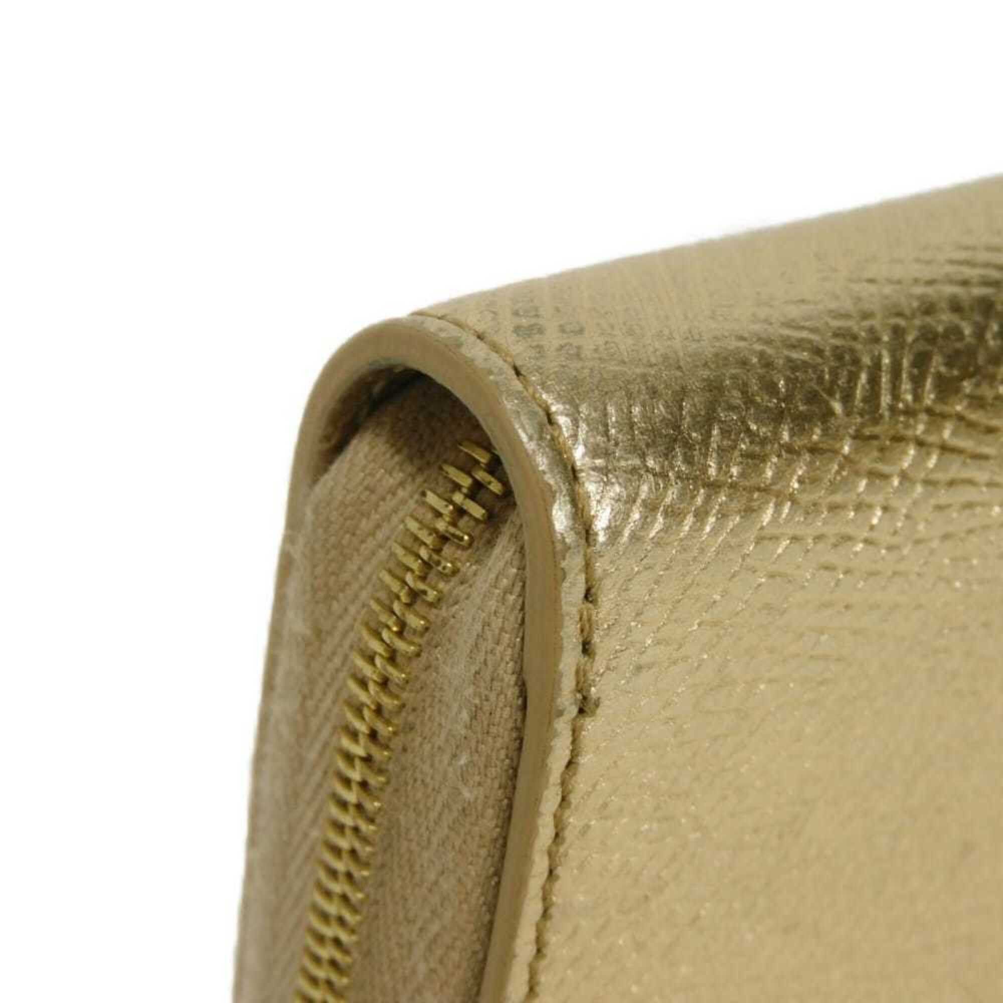 Celine Celine Coin Case, Laminated, Compact, Zip-around, New Logo, Metallic Gold, 10B663BG5.35OR, Men's & Women's Size ONE SIZE - 25 Thumbnail