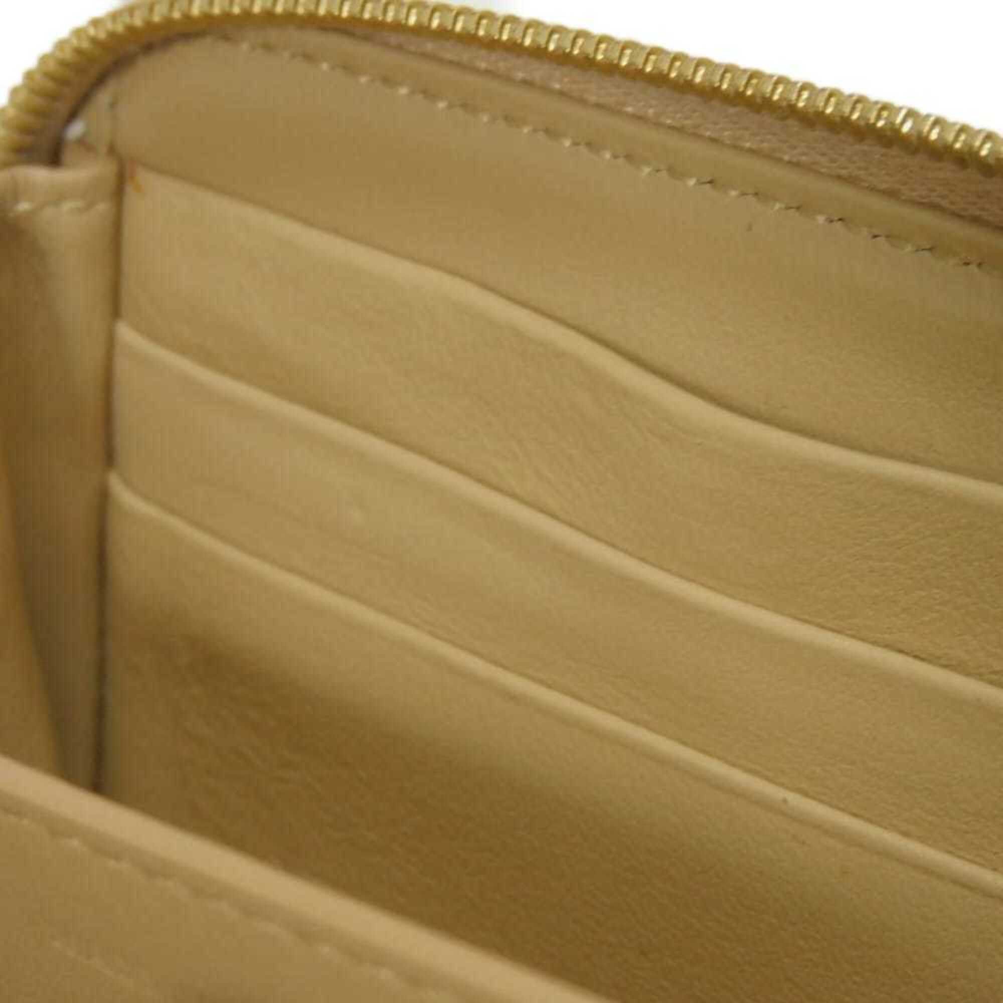 Celine Celine Coin Case, Laminated, Compact, Zip-around, New Logo, Metallic Gold, 10B663BG5.35OR, Men's & Women's Size ONE SIZE - 8 Thumbnail