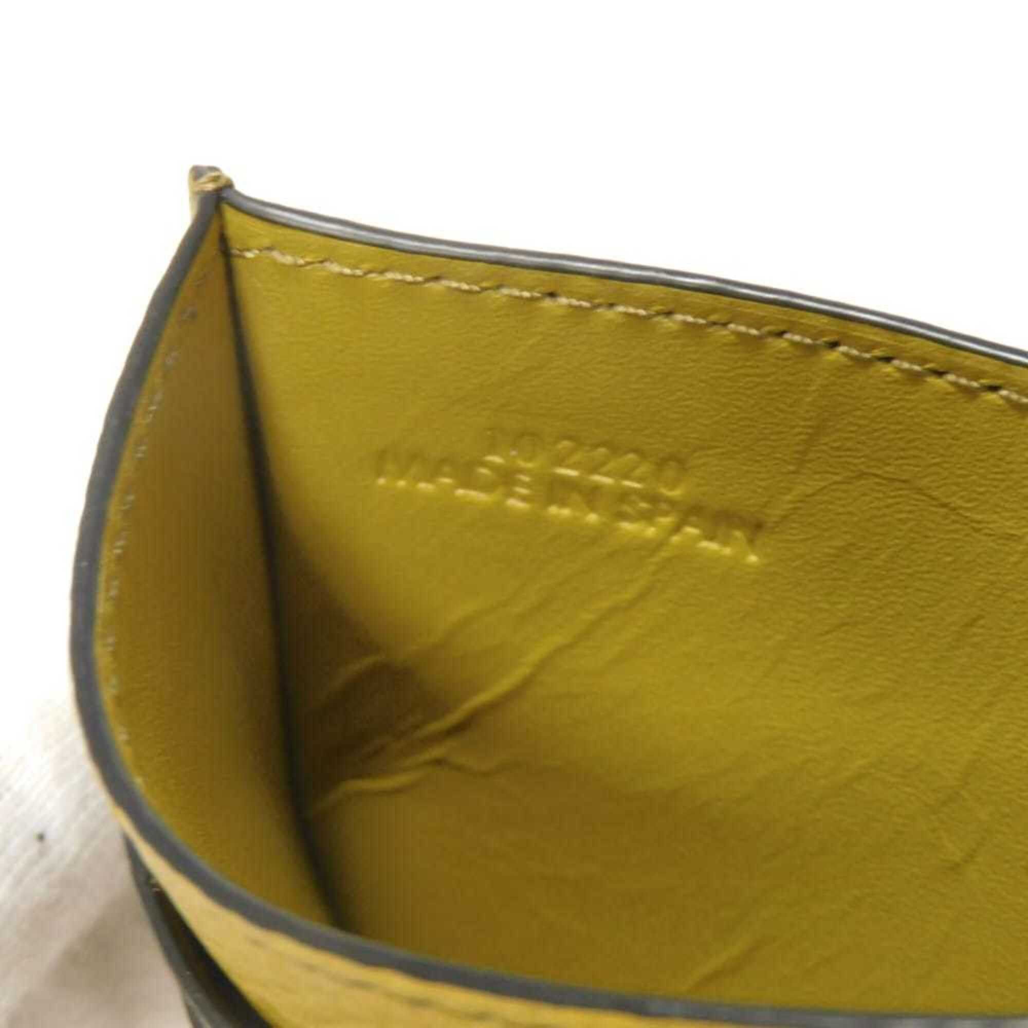 Loewe LOEWE Signature Plain Card Case, Bi-color Khaki Calf Smooth Pass Logo, Olive, C314322X01, Men's & Women's Size ONE SIZE - 7 Thumbnail