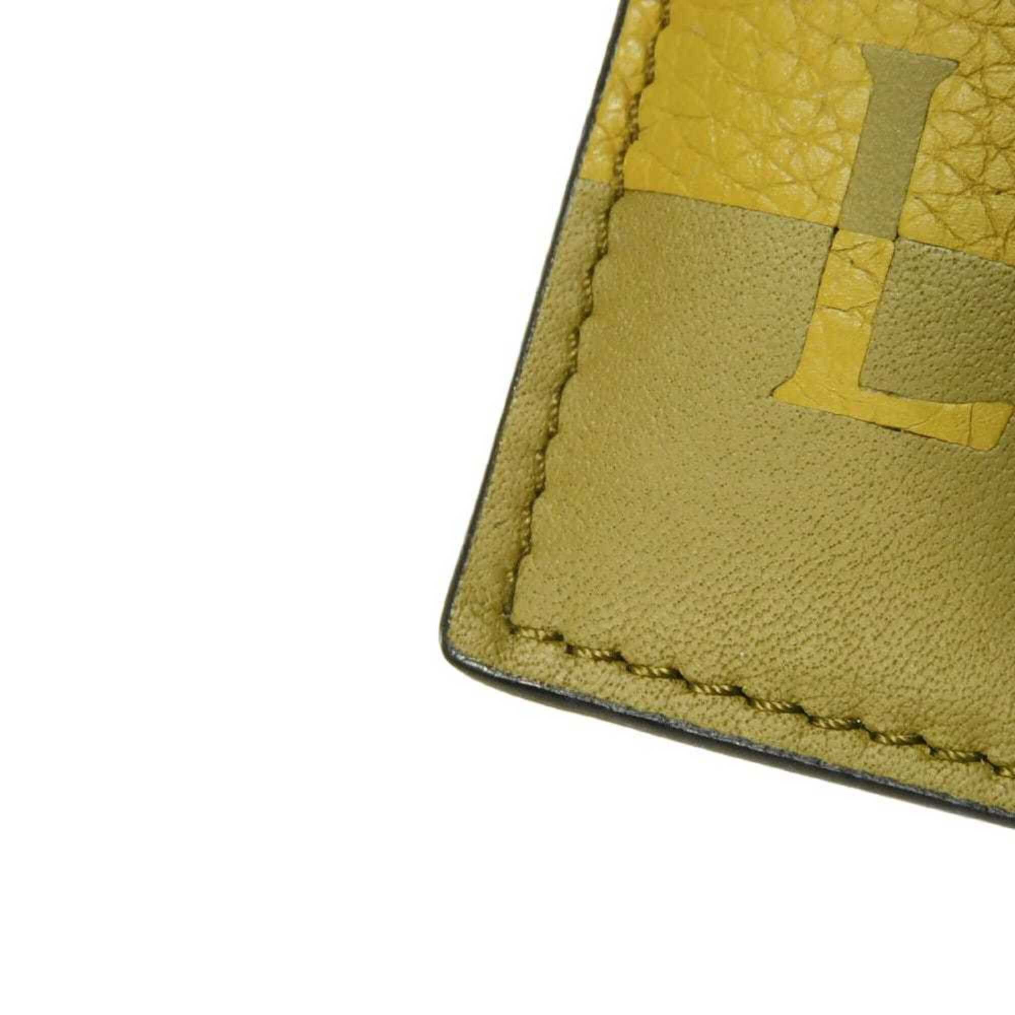 Loewe LOEWE Signature Plain Card Case, Bi-color Khaki Calf Smooth Pass Logo, Olive, C314322X01, Men's & Women's Size ONE SIZE - 11 Thumbnail