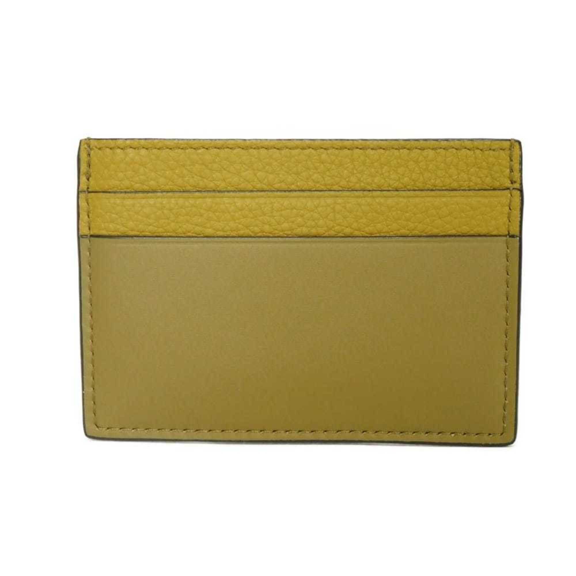 Loewe LOEWE Signature Plain Card Case, Bi-color Khaki Calf Smooth Pass Logo, Olive, C314322X01, Men's & Women's Size ONE SIZE - 3 Thumbnail