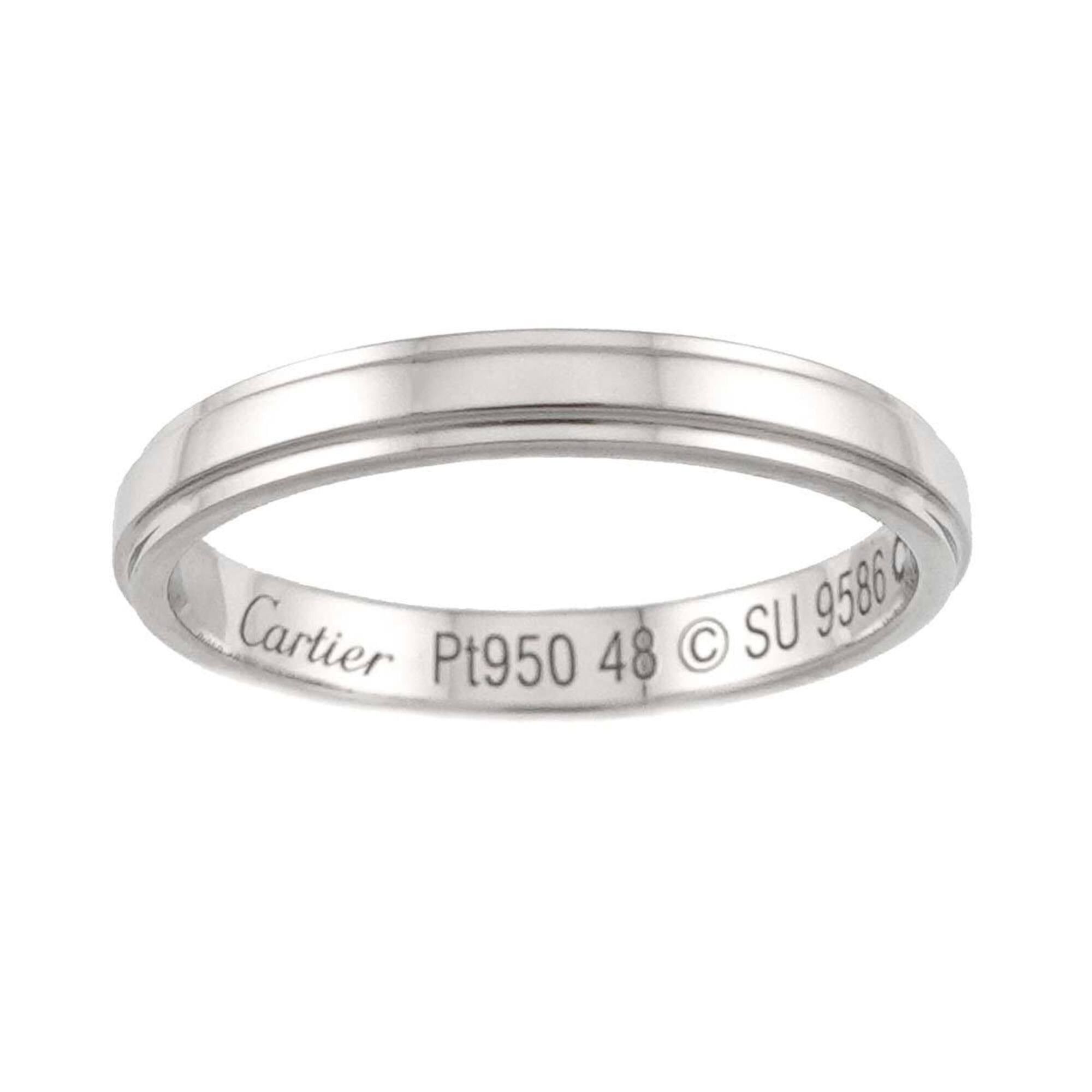 Cartier Cartier d Amour Ring #48, 2.5mm wide, Platinum. Size ONE SIZE - 2 Thumbnail