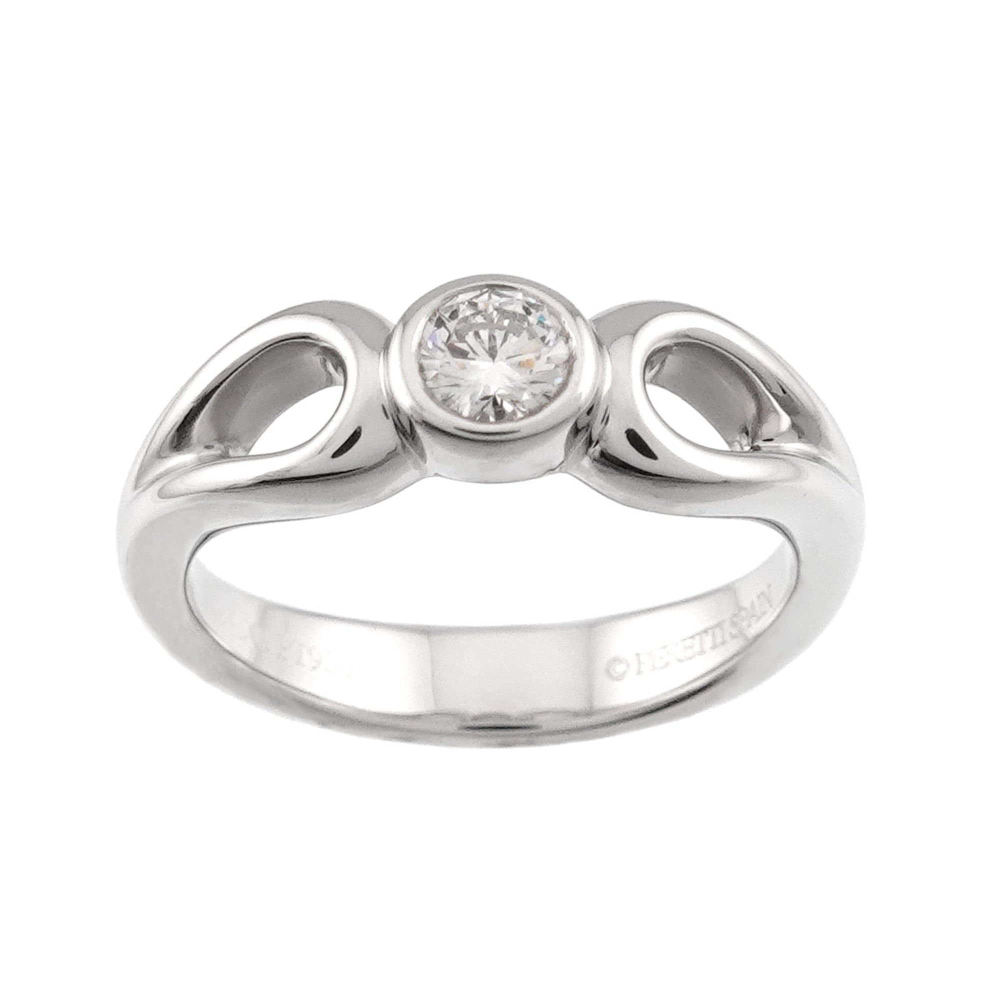 Tiffany & Co. Tiffany & Co. Double Teardrop Ring with Diamonds, Platinum (Pt) Size ONE SIZE - 2 Thumbnail