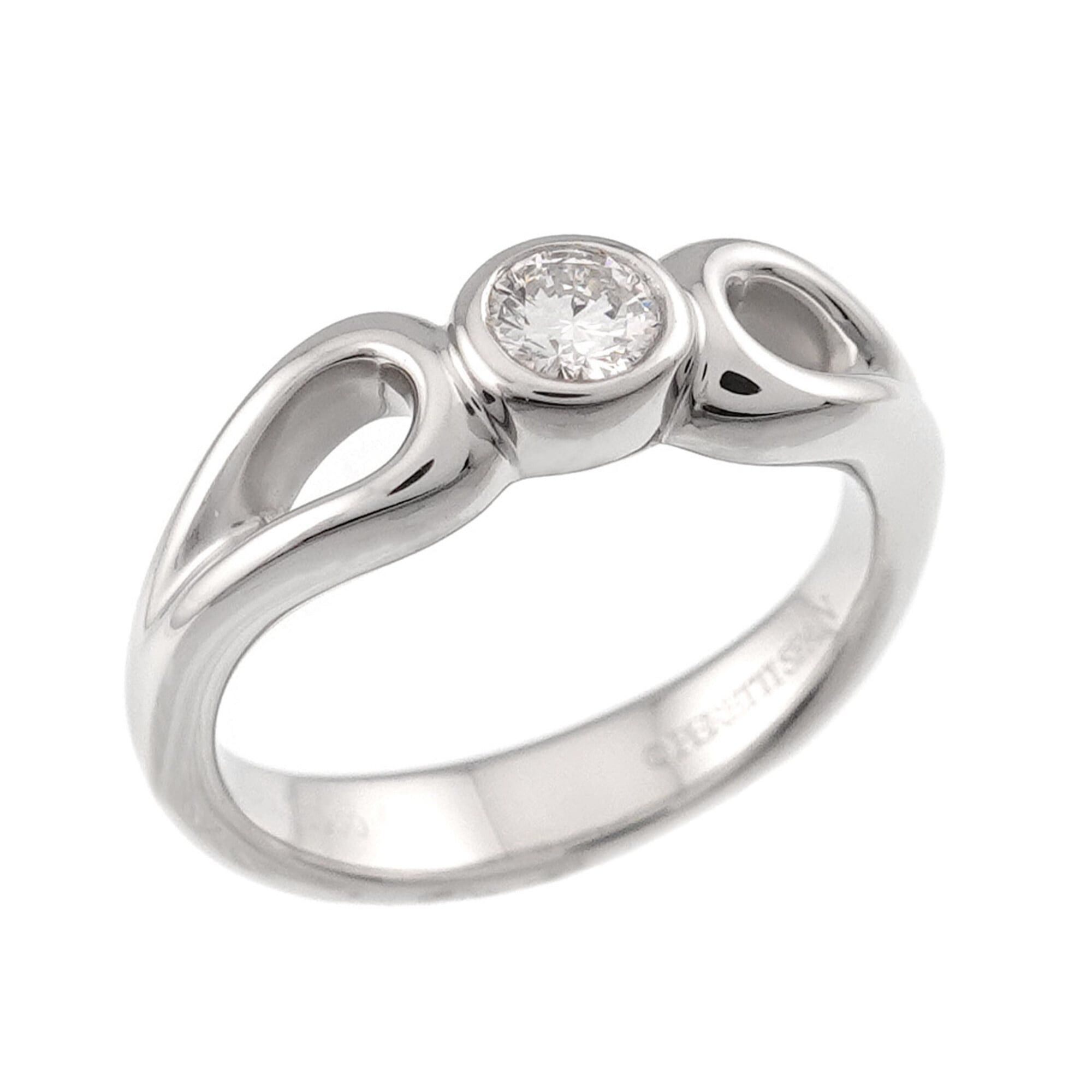 Tiffany & Co. Tiffany & Co. Double Teardrop Ring with Diamonds, Platinum (Pt) Size ONE SIZE - 5 Thumbnail