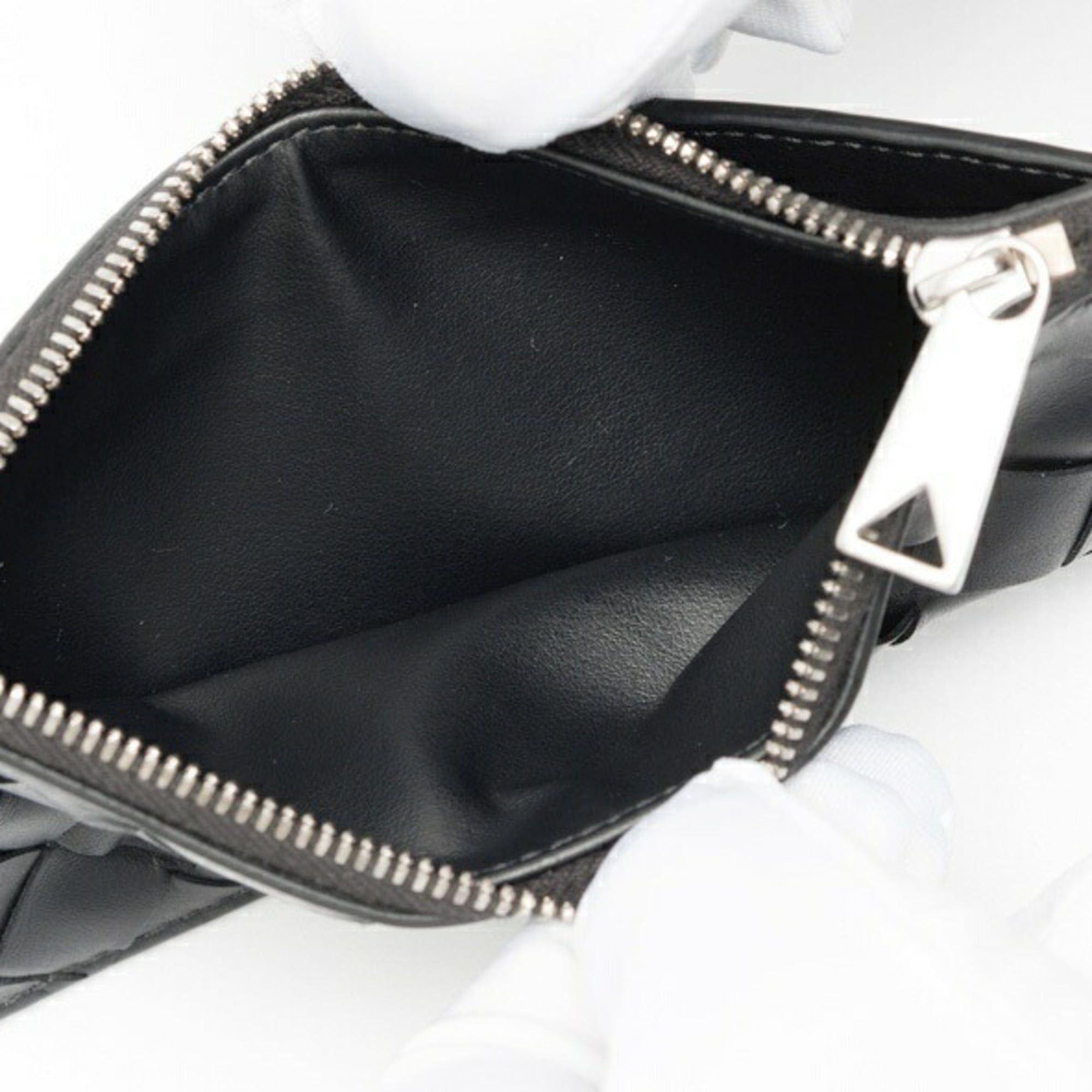 Bottega Veneta Bottega Veneta Card Case Coin Holder 729543 Intrecciato Leather Black Size ONE SIZE - 4 Thumbnail