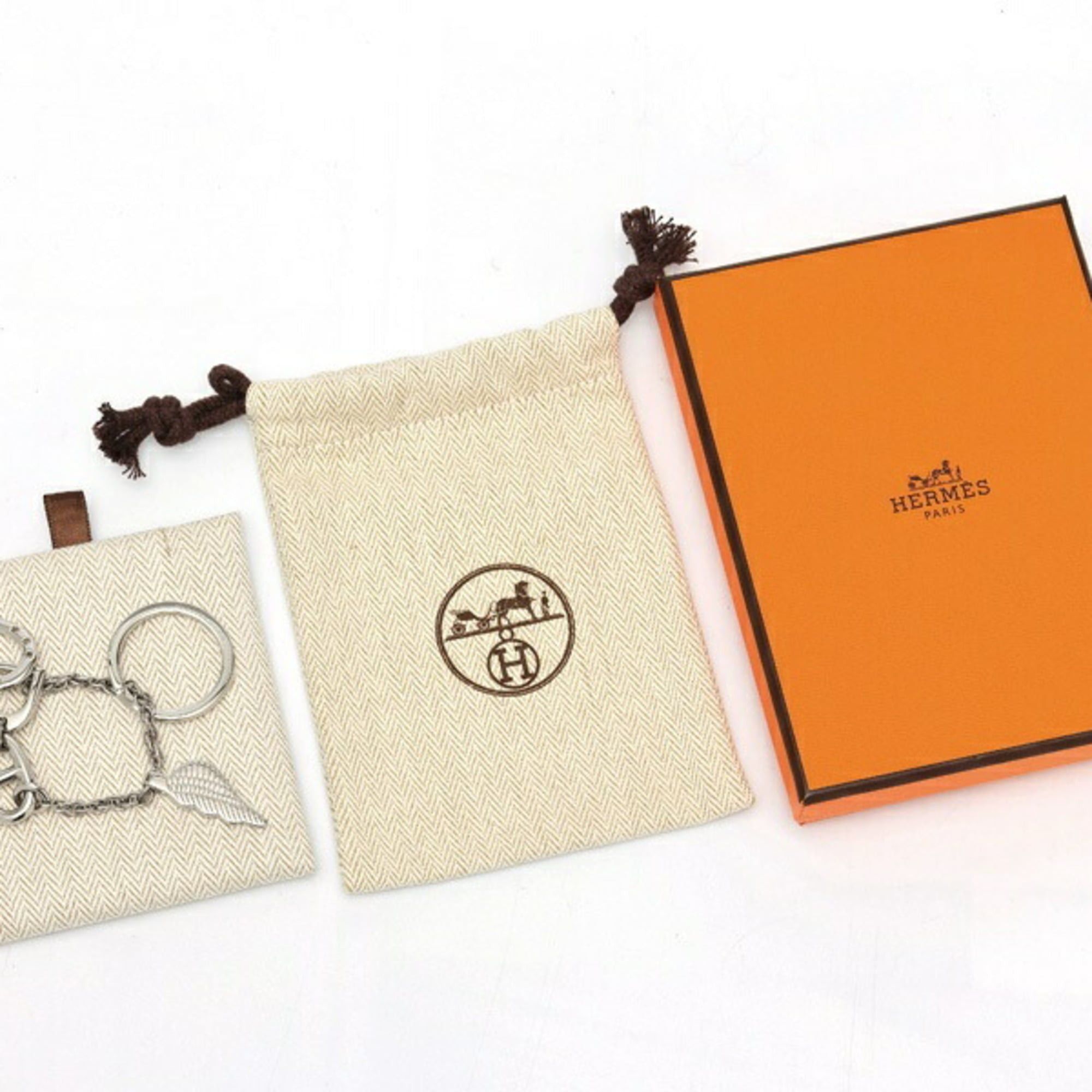 Hermes Hermes Keychain Bon Voyage Keyring Metal Silver Size ONE SIZE - 6 Thumbnail
