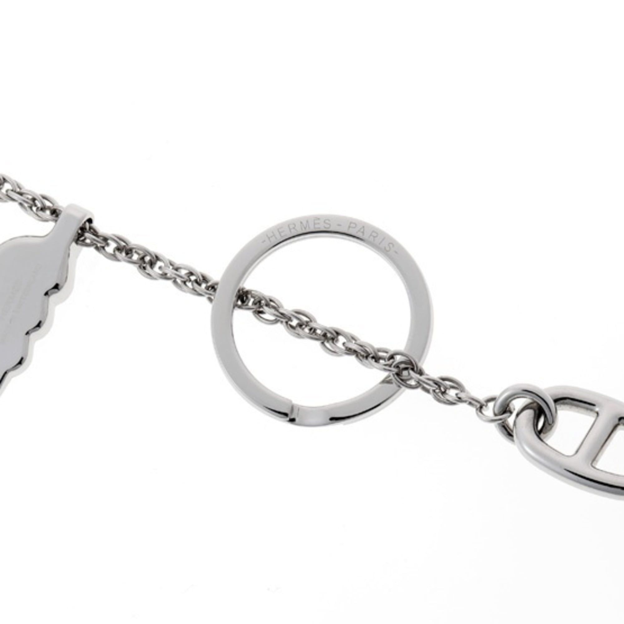 Hermes Hermes Keychain Bon Voyage Keyring Metal Silver Size ONE SIZE - 3 Thumbnail