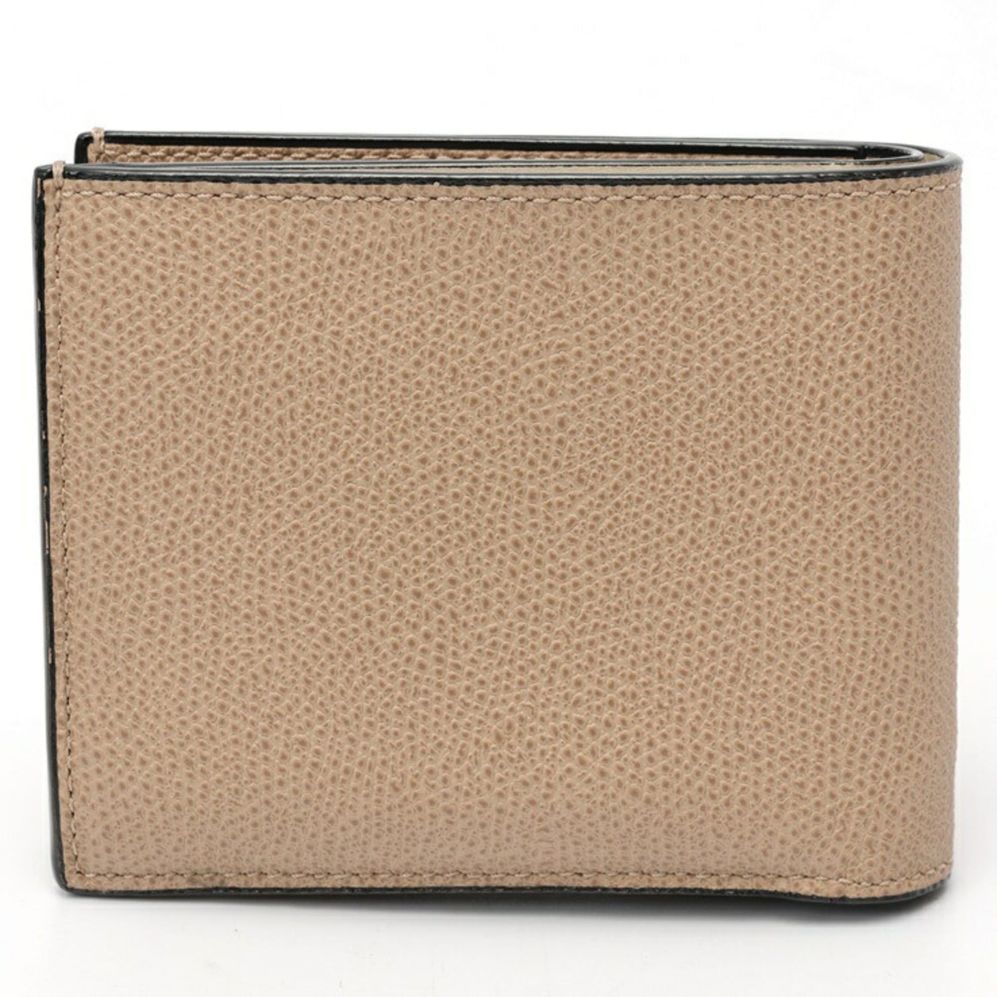 Valextra Valextra Bi-fold Wallet with Coin Purse, 4 Card Slots, Compact, Soft Calfskin, Greige Size ONE SIZE - 2 Thumbnail